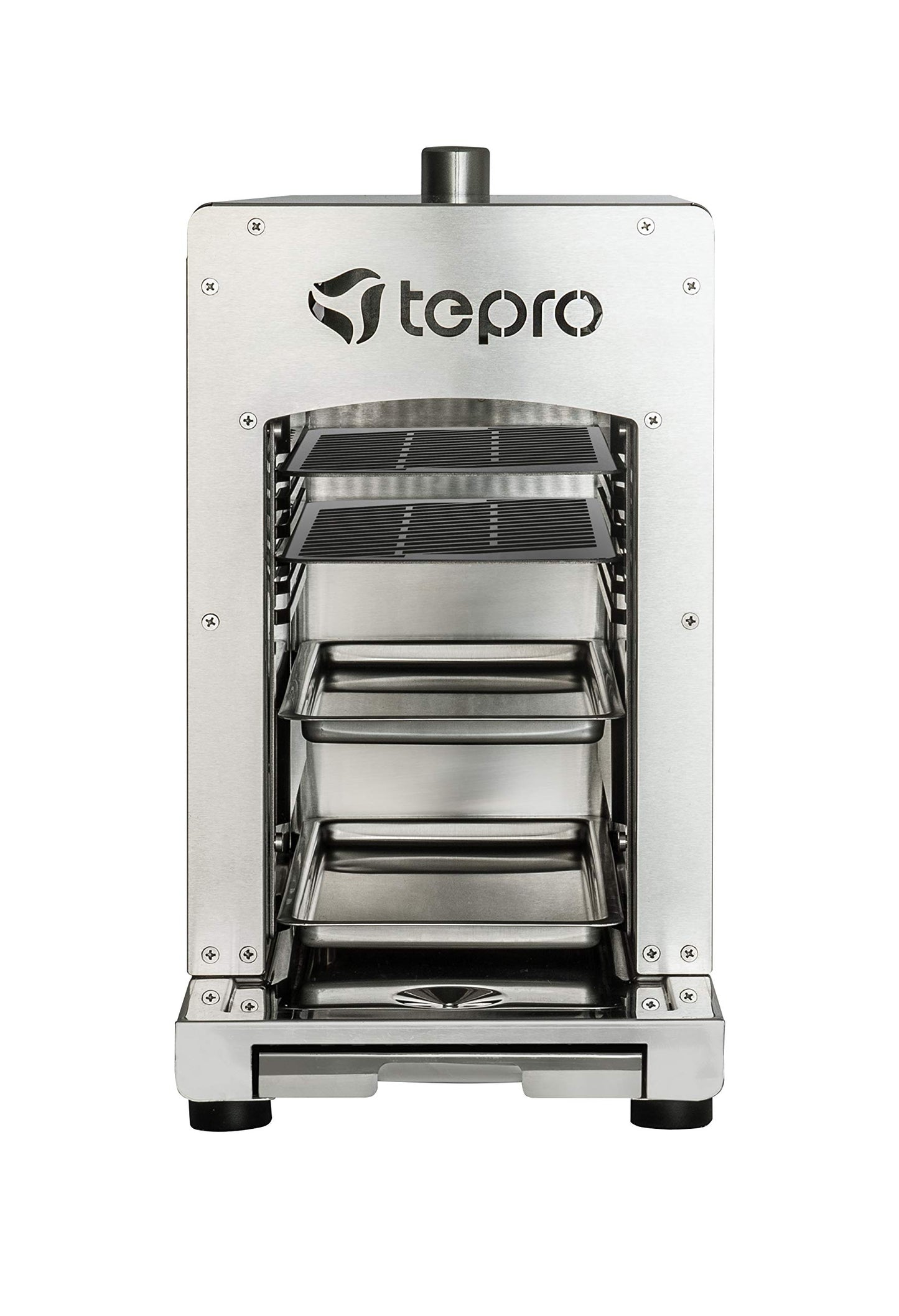 tepro steak grill Toronto, ceramic infrared burner with 3 kW power, 800 degrees gas, dimensions approx. 23 x 56 x 40.5 cm, silver
