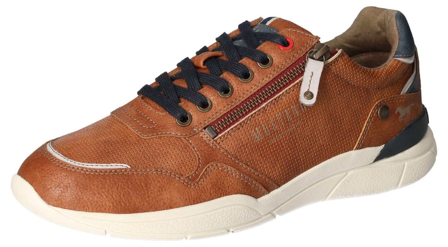 MUSTANG Men’s Trainers – Stylish Lace-Up Sneakers with Side Zip