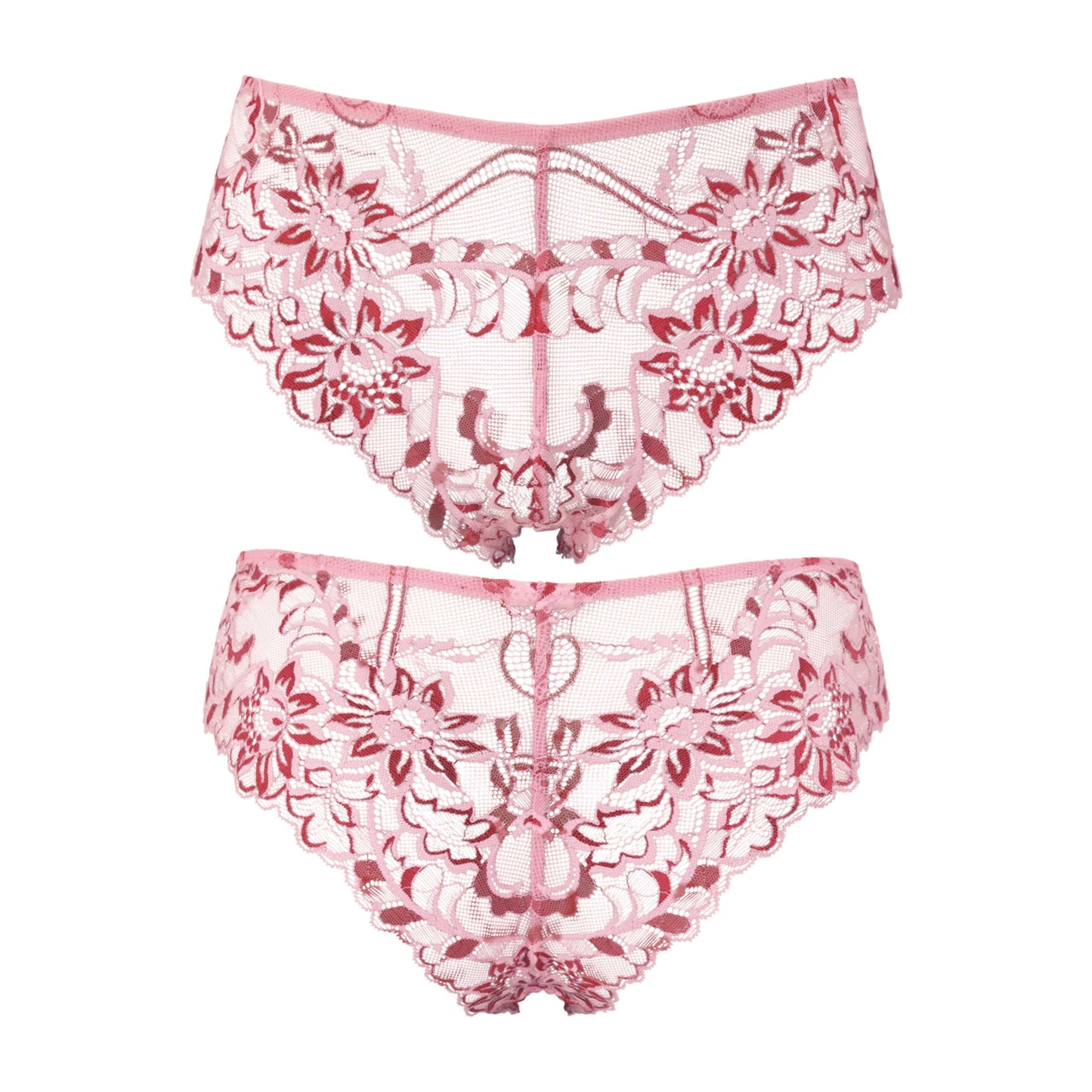 Curve Muse Women's Thong Hipster Underwear Sexy Comfortable - Pack of 2