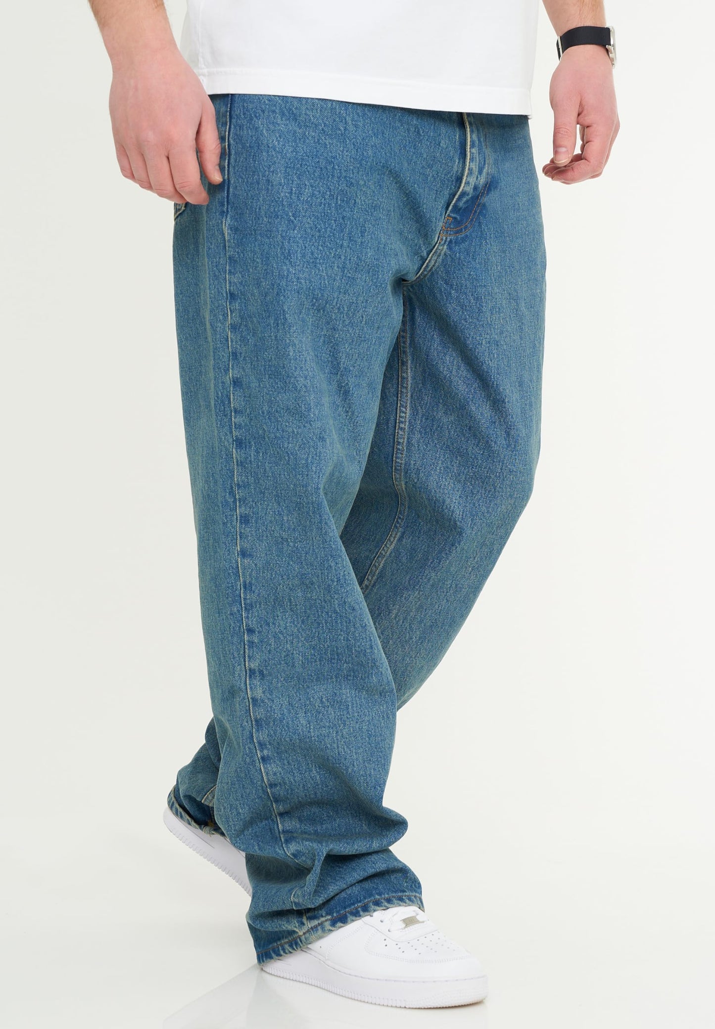 BEHYPE Men’s Loose-Fit Jeans – 100% Cotton Denim Baggy Pants