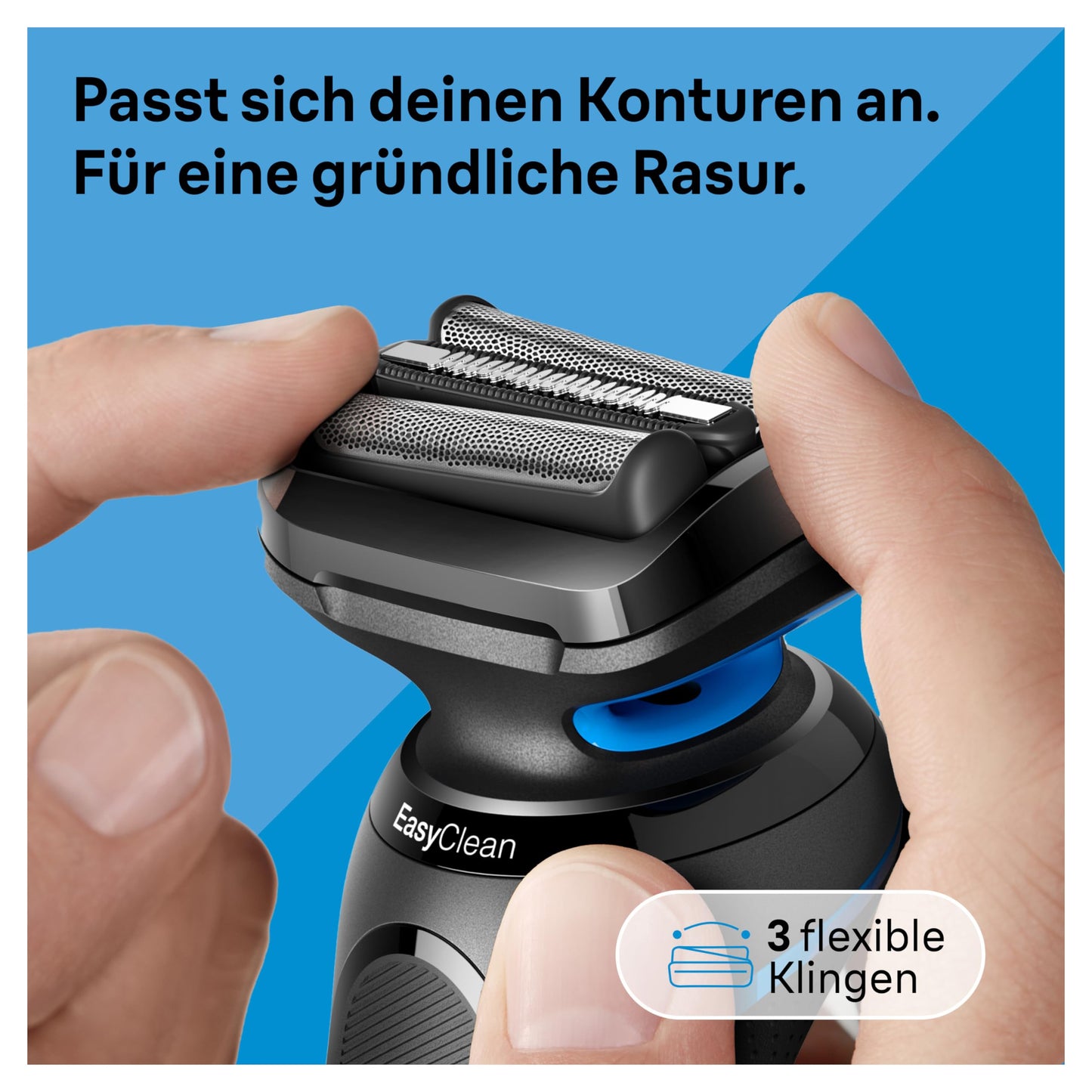 Braun Series 5 Elektrorasierer mit EasyClick Barttrimmer Aufsatz, Rasierer Herren Elektrisch Ladestation, EasyClean, Wet & Dry, rasierapparat, trockenrasierer, Made in Germany, 51-M4500cs, mintgrün