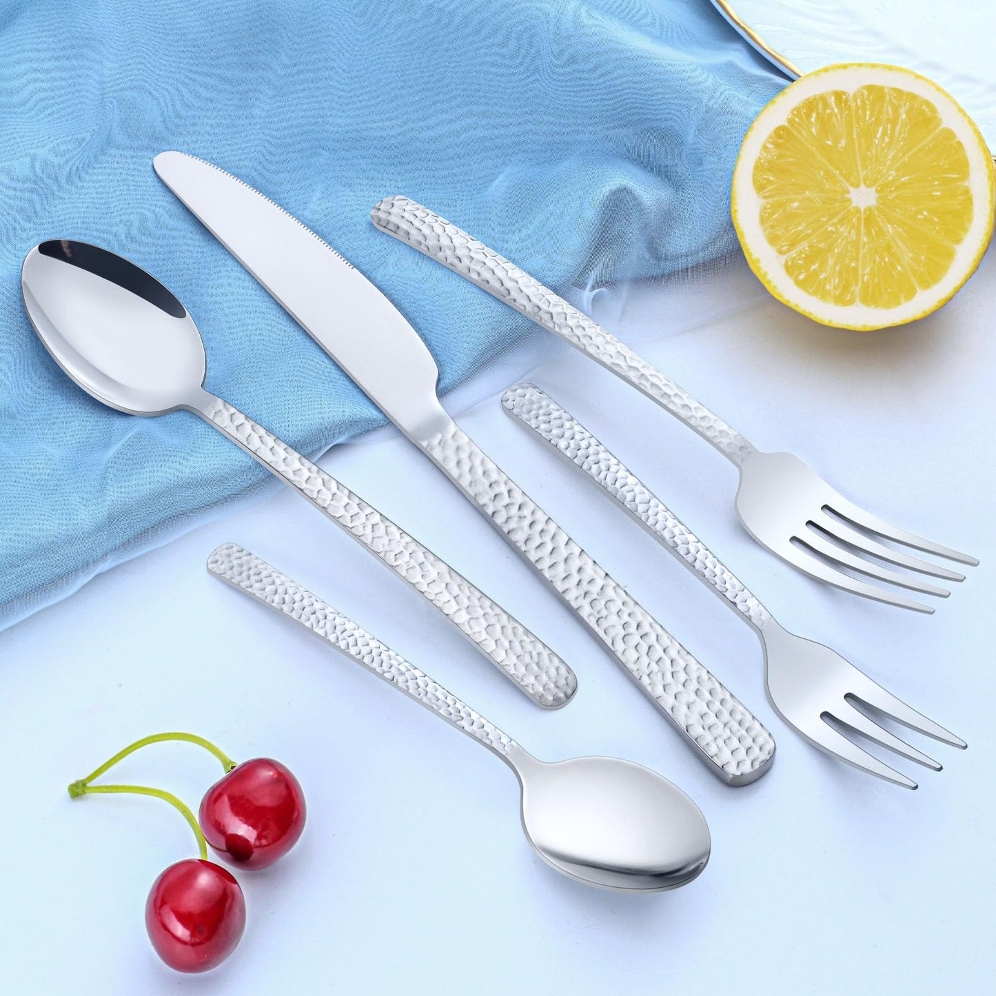 BEWOS Besteck Set für 6 Personen, 30 teilig Essbesteck Set inkl. Messer, Gabel, Löffel, Besteck Edelstahl Spiegelpoliert, Spülmaschinenfest