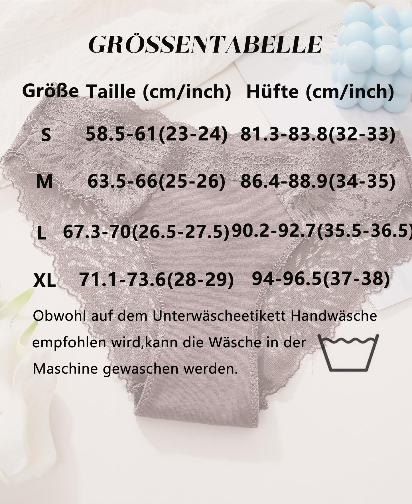 Women's Cotton Lace Underwear Women's Sexy Briefs - Multipack 6
