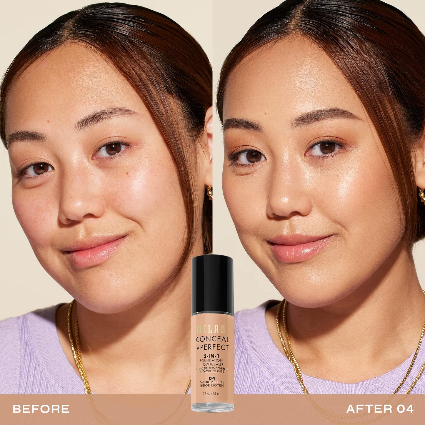 MILANI Conceal + Perfect 2-In-1 Foundation + Concealer - Light Natural
