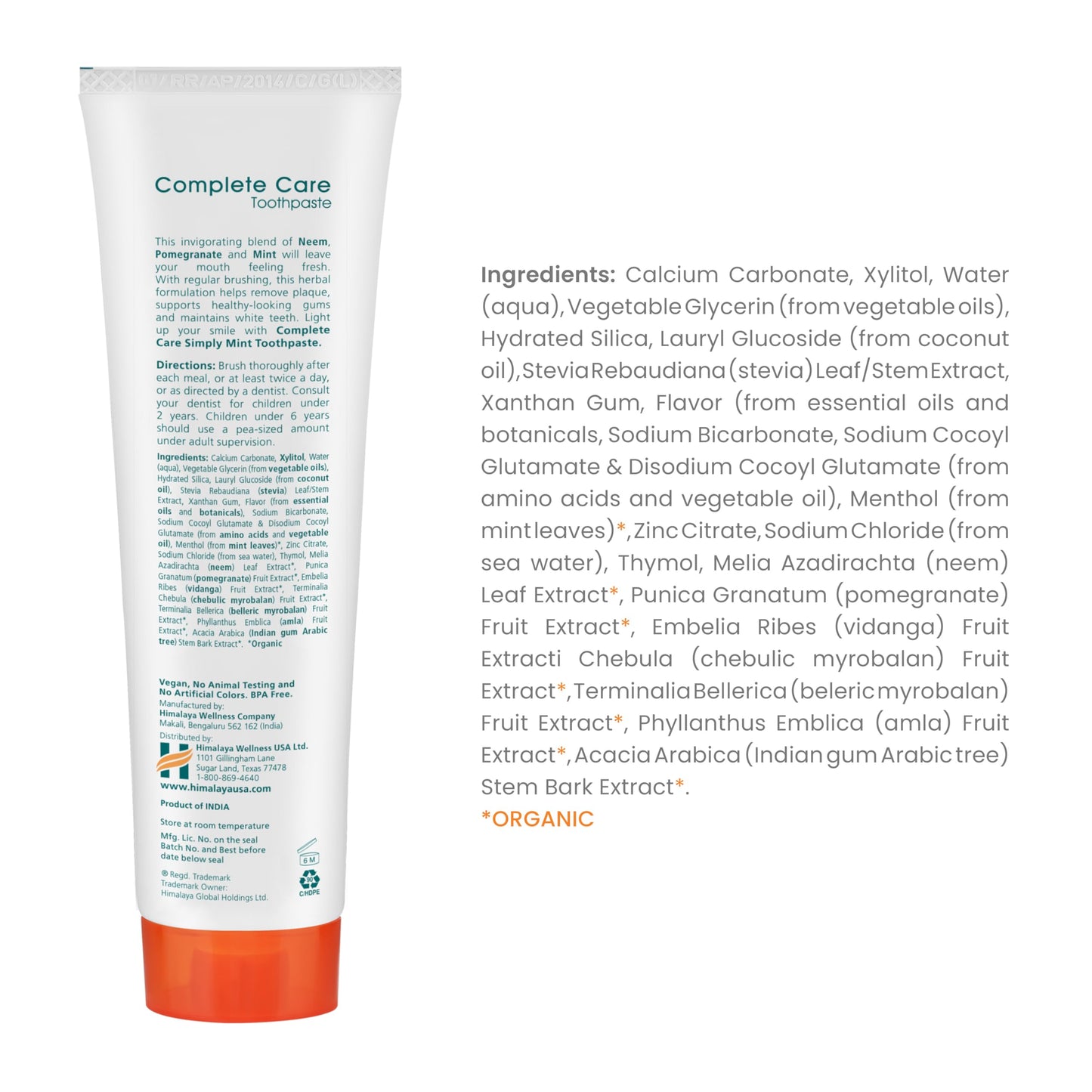 Himalaya Botanique Simply Mint Complete Care Toothpaste Refreshing Mint Flavour | Strong Teeth | Healthy Gums | Fresh Breath - 150g
