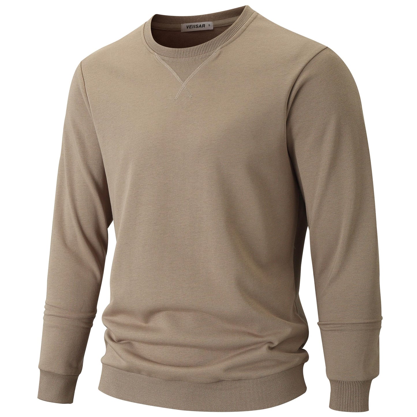VEIISAR Men’s Basic Sweatshirt – Long Sleeve Crew Neck Pullover