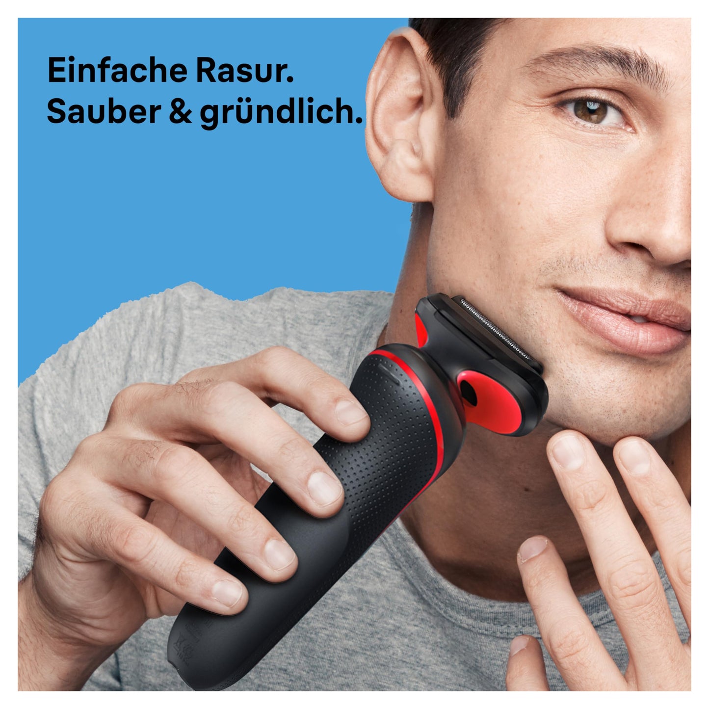 Braun Series 5 Elektrorasierer mit EasyClick Barttrimmer Aufsatz, Rasierer Herren Elektrisch Ladestation, EasyClean, Wet & Dry, rasierapparat, trockenrasierer, Made in Germany, 51-M4500cs, mintgrün