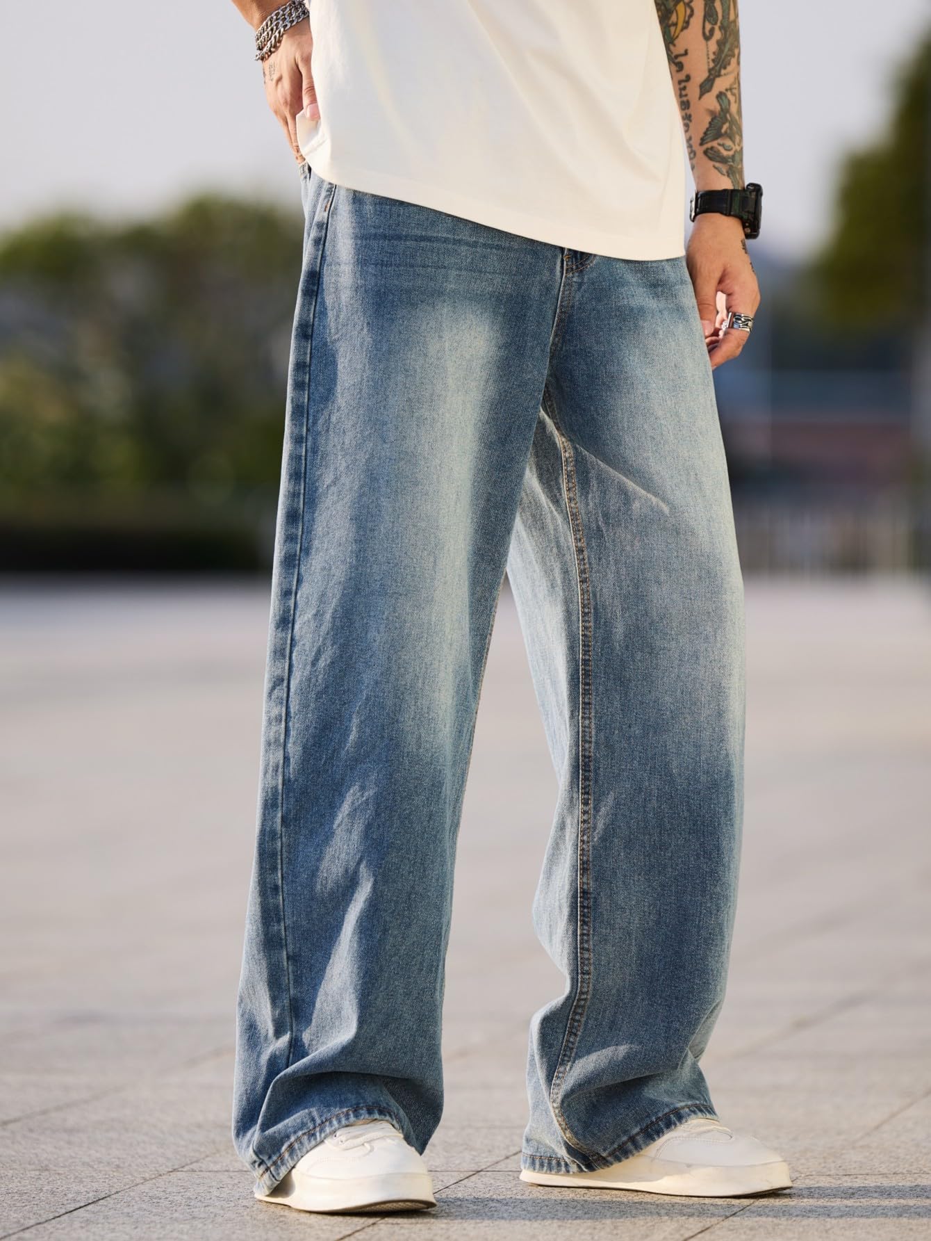 Zewool Men’s Baggy Jeans – Extra Loose Fit Skater Pants