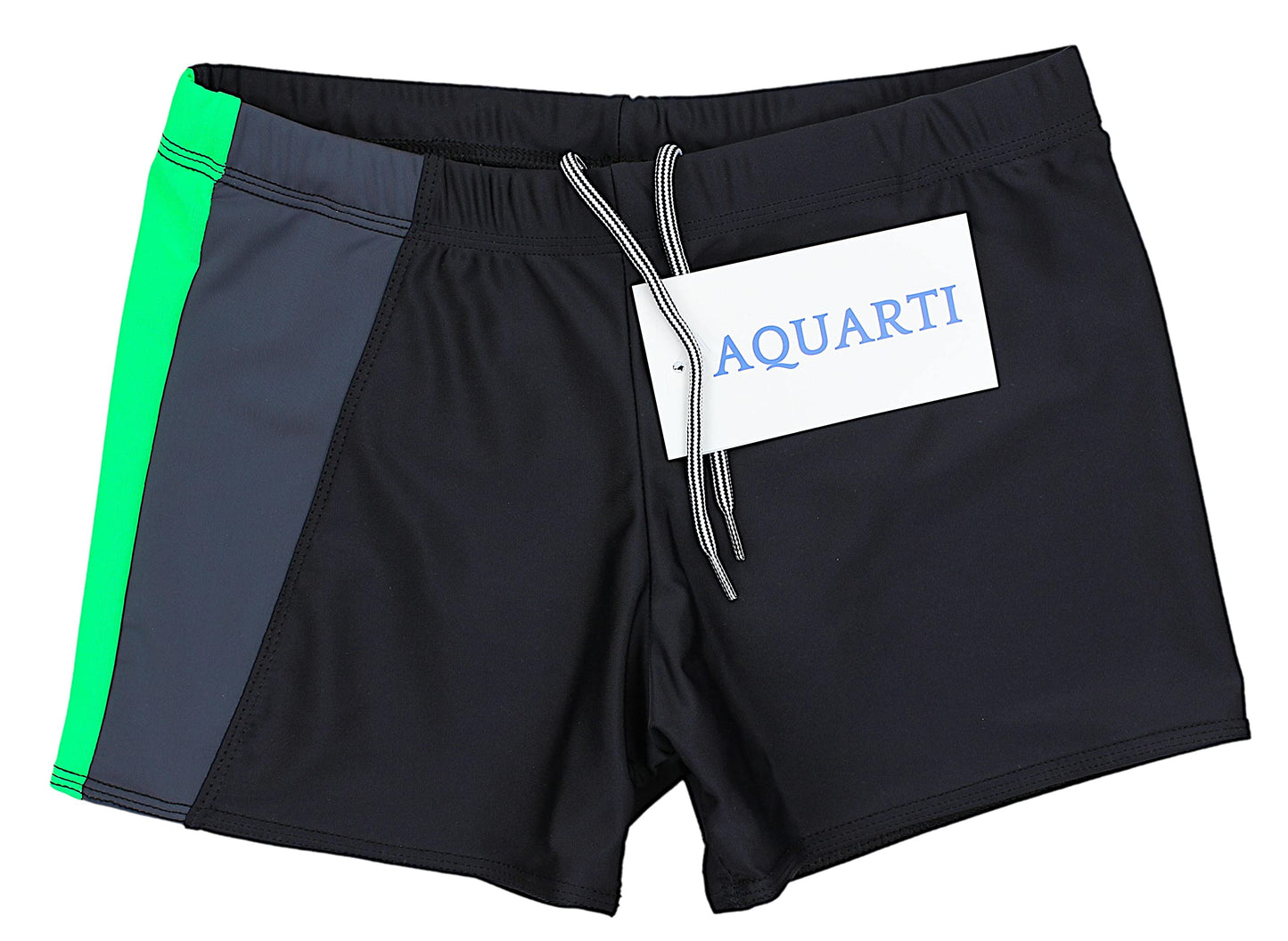 Men’s Short Swim Briefs – Asymmetric Design with Side Stripe