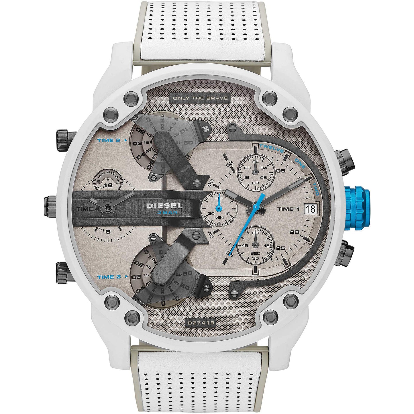 Diesel Mr. Daddy Men's Multifunctional Watch with Silicone, Stainless Steel or Leather Strap