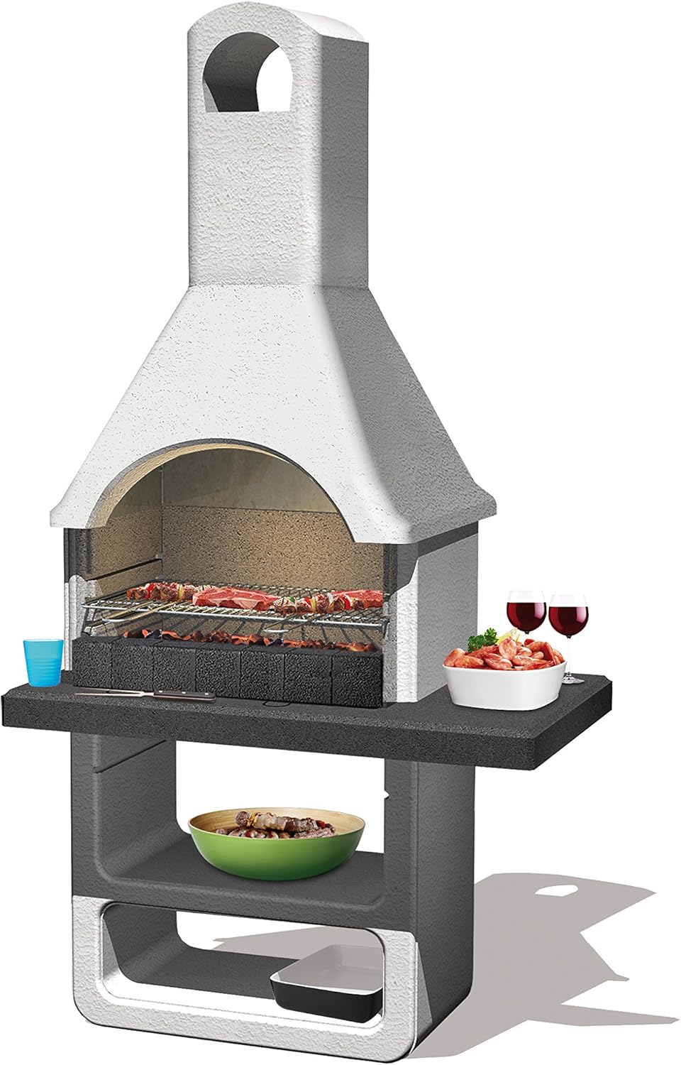 Maribor Mauerwerk BBQ wood and charcoal burning