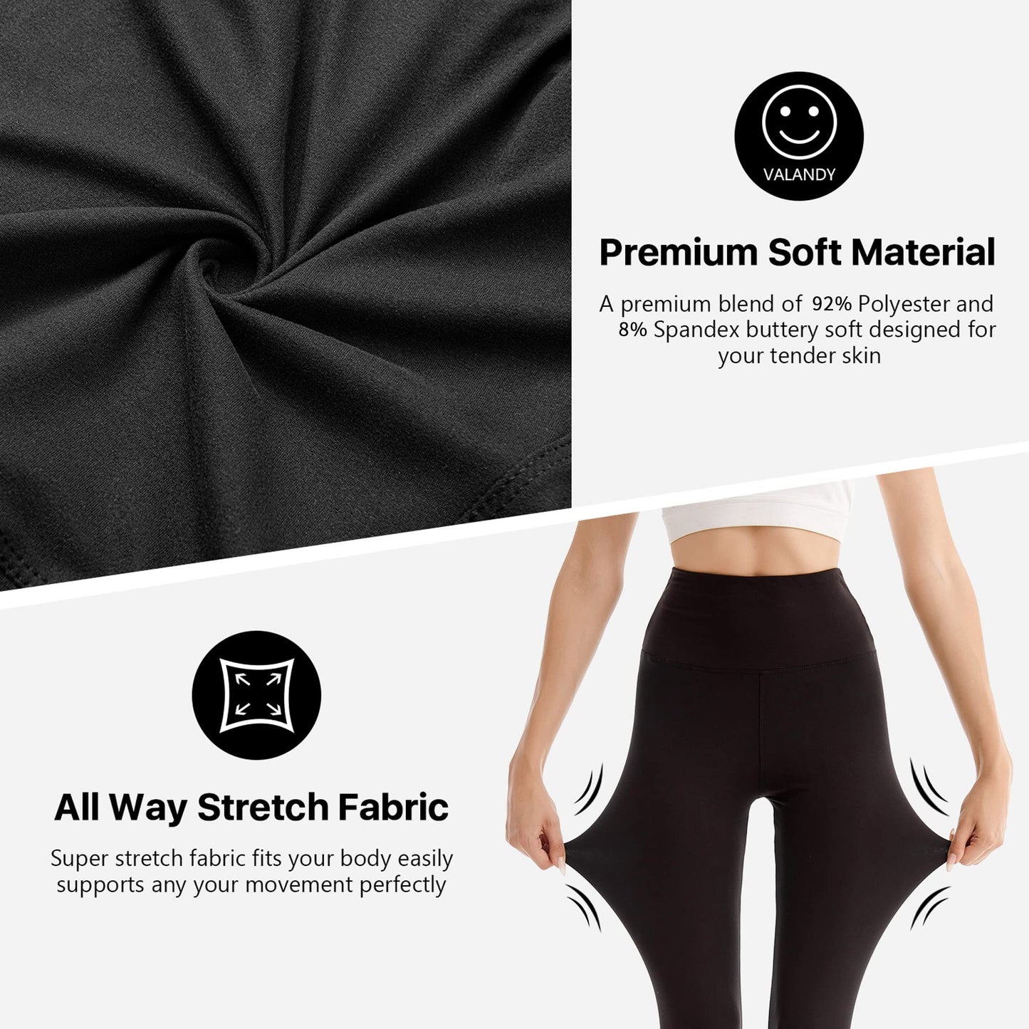 SINOPHANT 2-Pack High Waist Leggings for Women