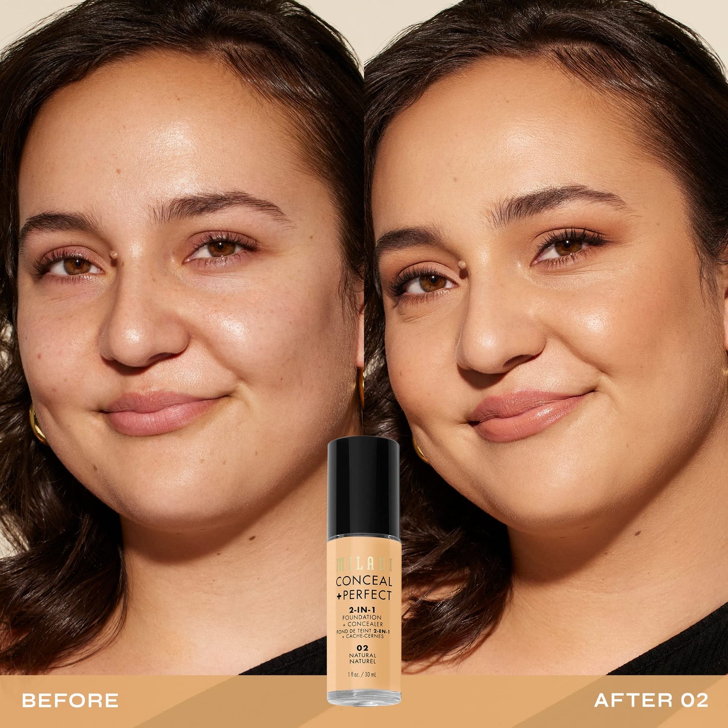 MILANI Conceal + Perfect 2-In-1 Foundation + Concealer - Light Natural