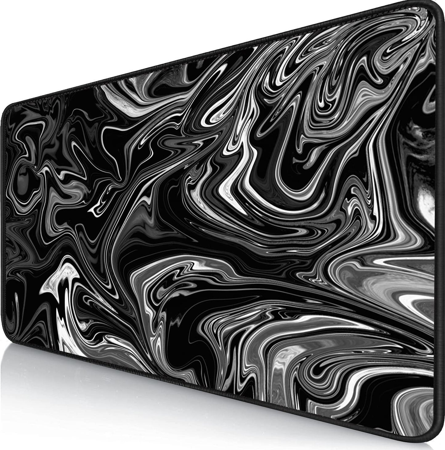 Owege Gaming Mauspad XXL 900 x 400 mm Artistic Curve Mousepad Groß Vernähte Kanten WassXerdicht Anti-Rutsch für PC, MacBook,Laptop Verbessert Präzision und GeschwindigkeiX