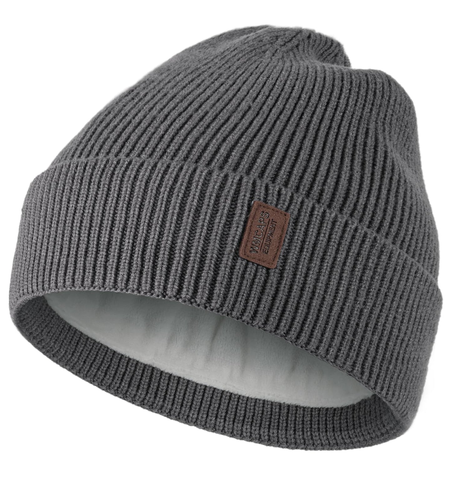 Wmcaps Beanie Mütze, Herren Winter Warme Unisex Wintermütze Strickmütze Dehnbare Weiche Wollmütze mit Bündchen und Dickem Warmem Futter Geschenk für Freundin männer Frauen