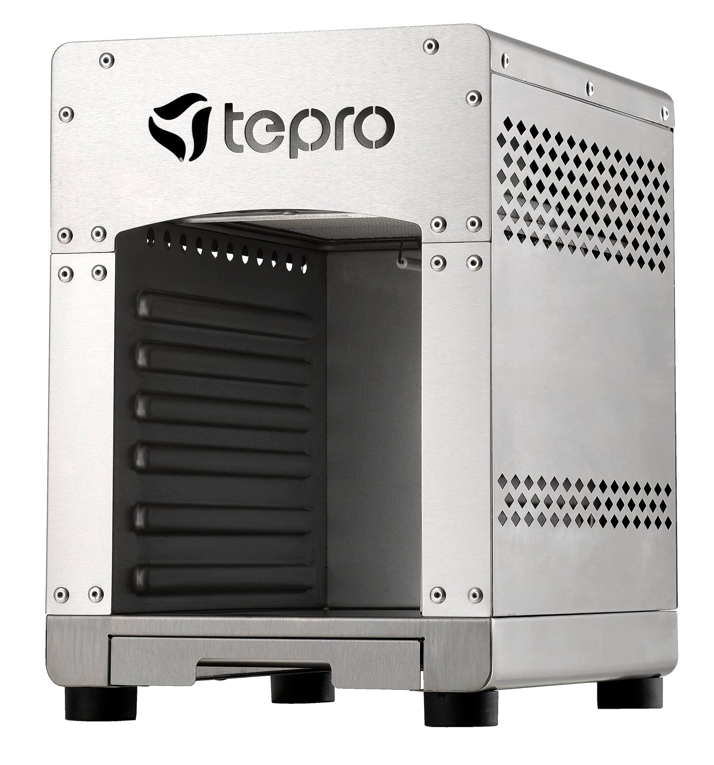 tepro steak grill Toronto, ceramic infrared burner with 3 kW power, 800 degrees gas, dimensions approx. 23 x 56 x 40.5 cm, silver