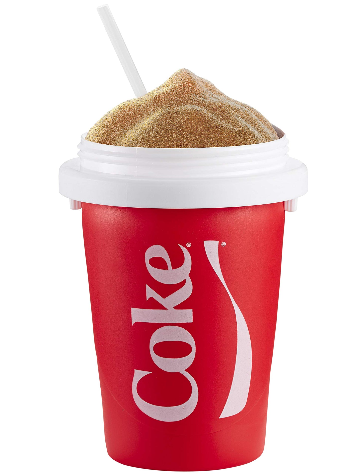 Magic Freez Slushy Maker – Tragbarer Slushy Becher aus Silikon mit 2-in-1 Strohhalm und Löffel – Slush Ice Maker für erfrischende Slushies – Slushi Cup zum Slush Eis selbermachen – 370ml