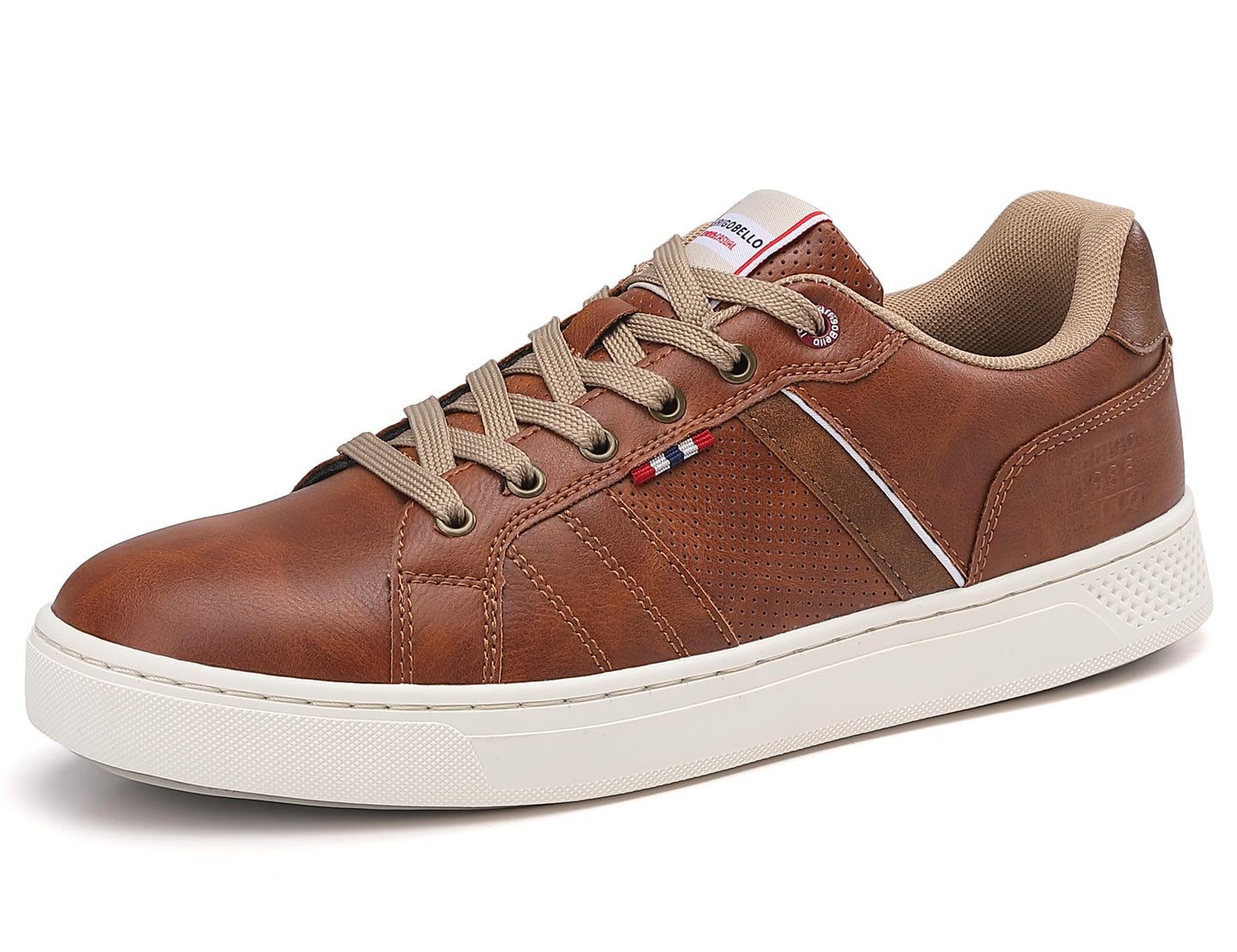Men’s Casual Leather Sneakers – Lightweight Outdoor Trainers for Walking & Hiking