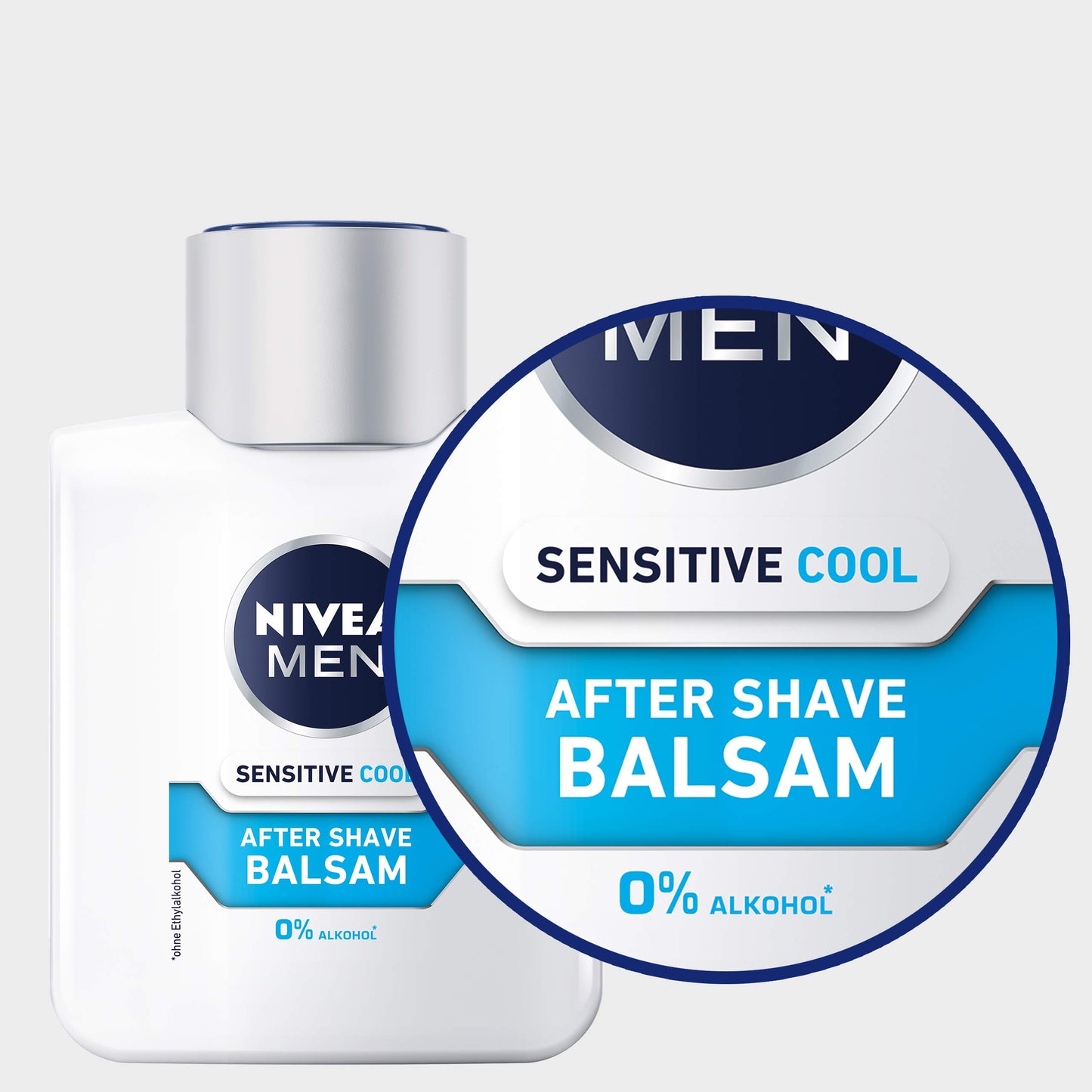 NIVEA MEN Sensitive Cool After Shave Balsam (100 ml), beruhigendes After Shave, Hautpflege nach der Rasur mit Kamille und Vitamin E