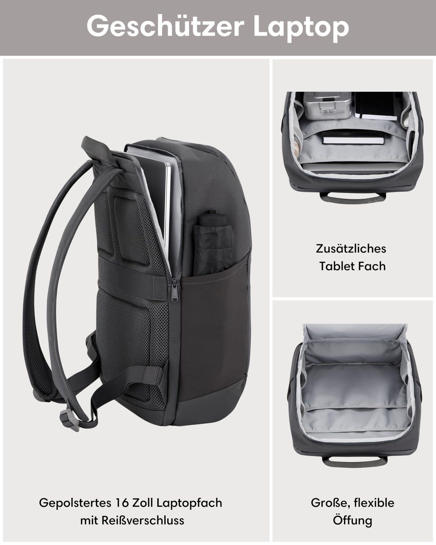 Larkson Niklas Laptop Backpack 16" – Business, Travel & Work Backpack for Men & Women