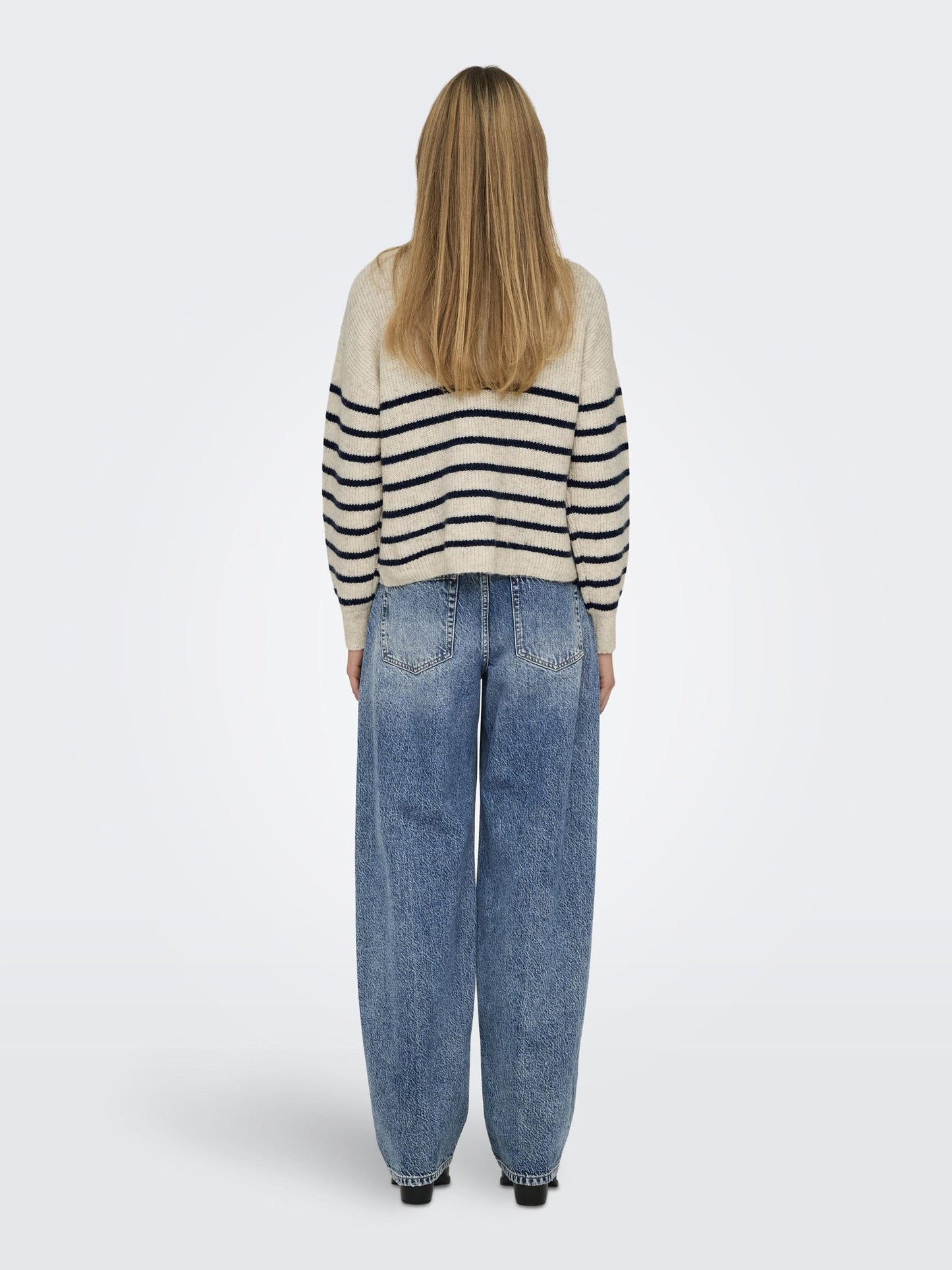 ONLY Women's Knitted Pullover – Casual Long Sleeve Sweater