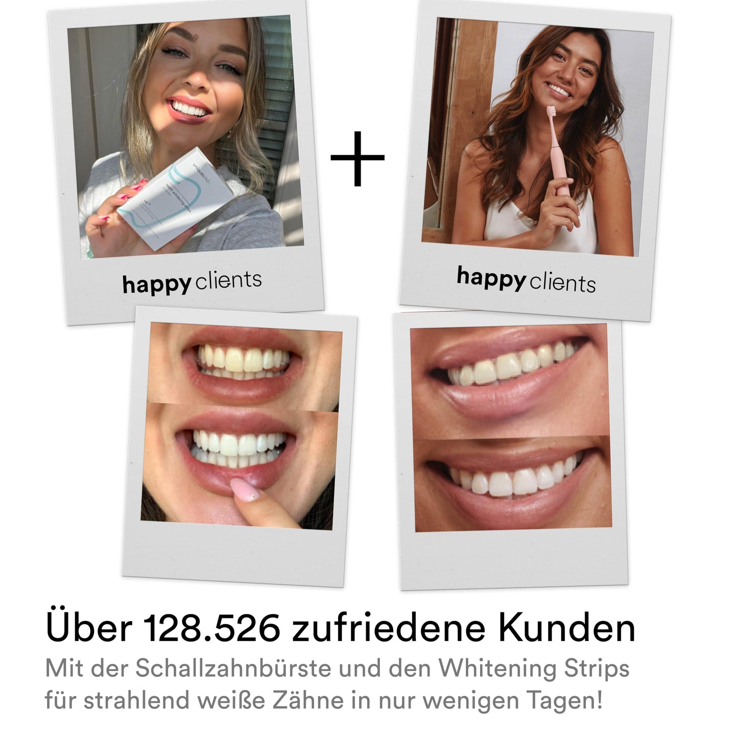 Uniquesmile Zahnaufhellung Whitening Strips - Testsieger 2024-100 Tage risikofrei testen - frei von Peroxid - innovative Formel mit natürlichen Inhaltsstoffen (Sparset 40 Stück)