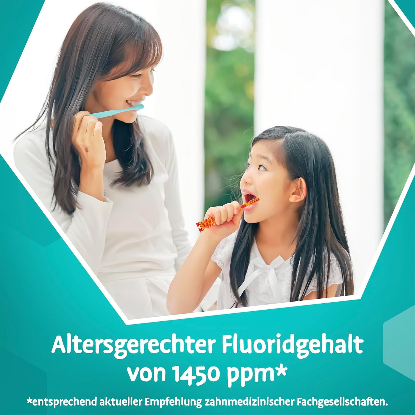 Odol-med3 Juniorzahn Zahnpasta, Zahnpasta Kinder ab 6 Jahren, Zahncreme zum Schutz von Milchzähnen und bleibenden Zähnen, ohne Titandioxid, künstliche Aromen & Süßstoffe, 75ml
