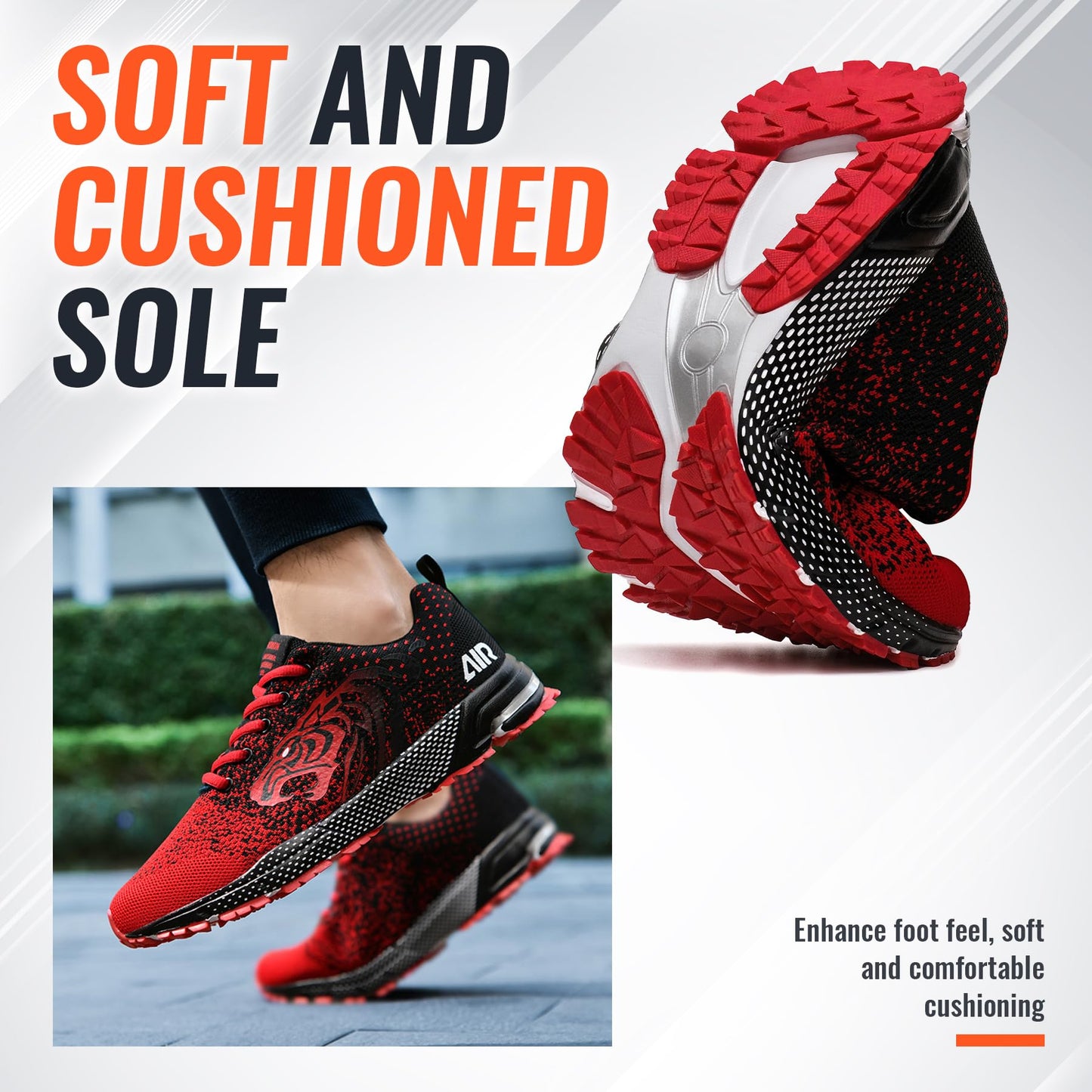 ASHION Men’s Running Shoes – Lightweight Breathable Sneakers