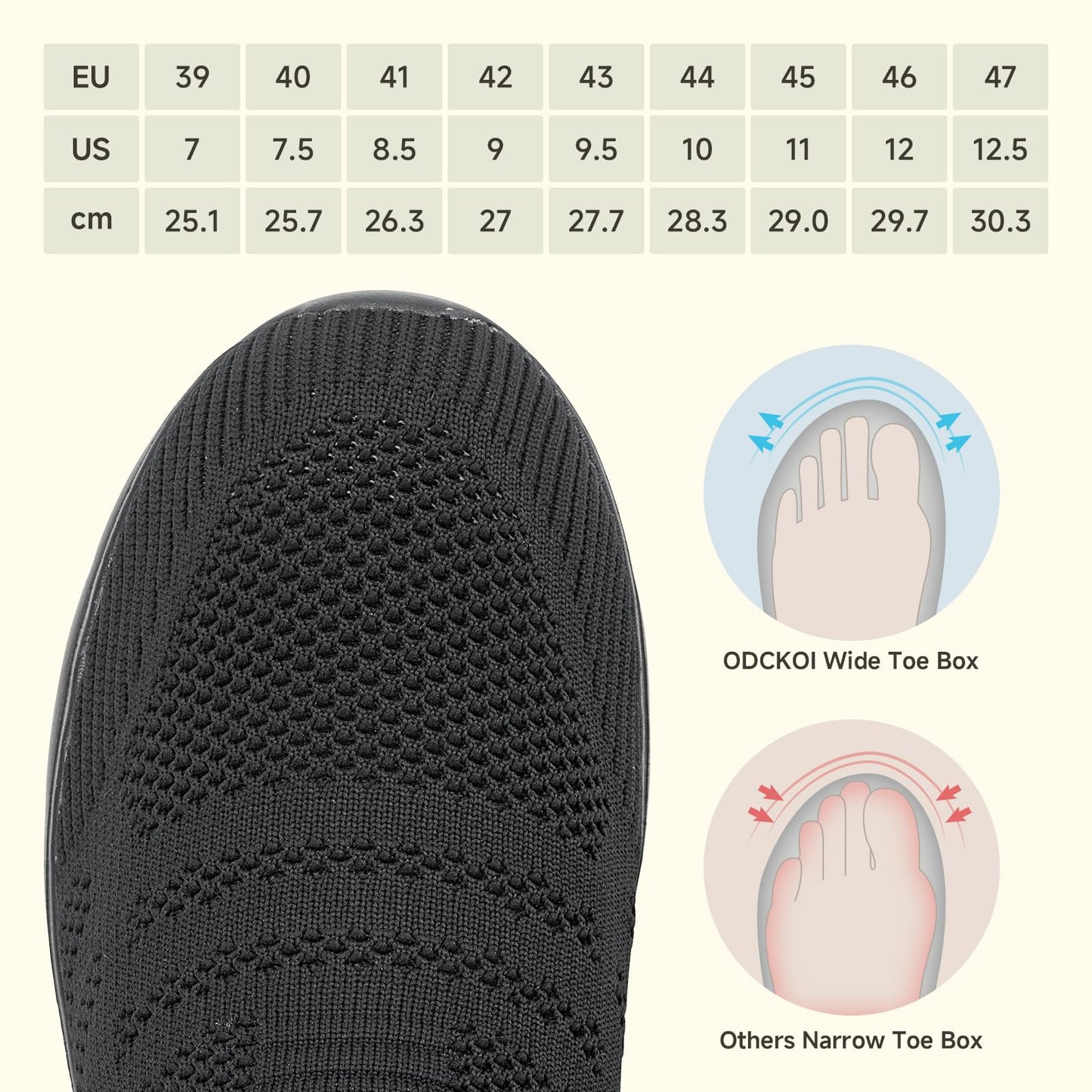 ODCKOI Men’s Slip-On Sneakers – Hands-Free, Lightweight & Training Shoes