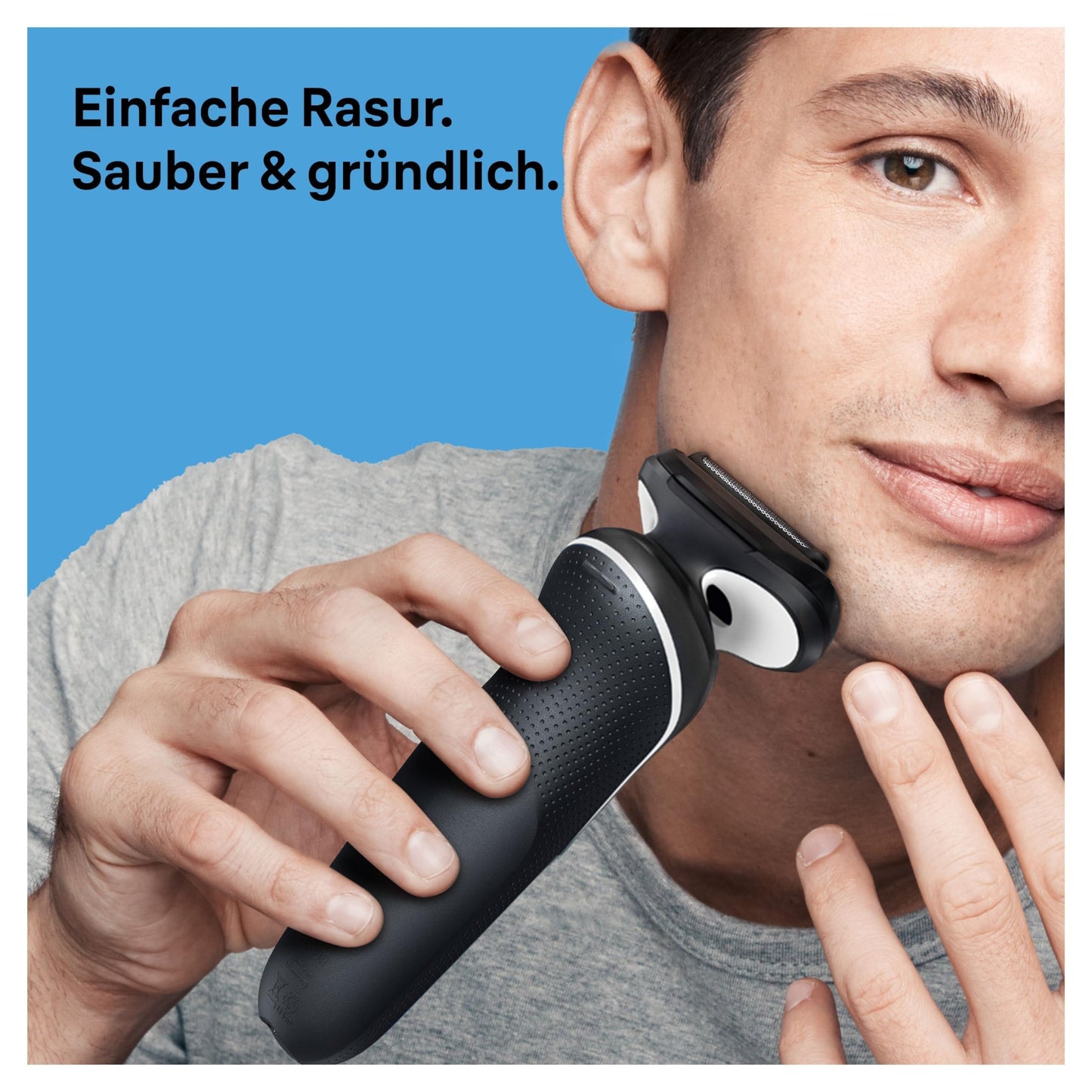 Braun Series 5 Elektrorasierer mit EasyClick Barttrimmer Aufsatz, Rasierer Herren Elektrisch Ladestation, EasyClean, Wet & Dry, rasierapparat, trockenrasierer, Made in Germany, 51-M4500cs, mintgrün