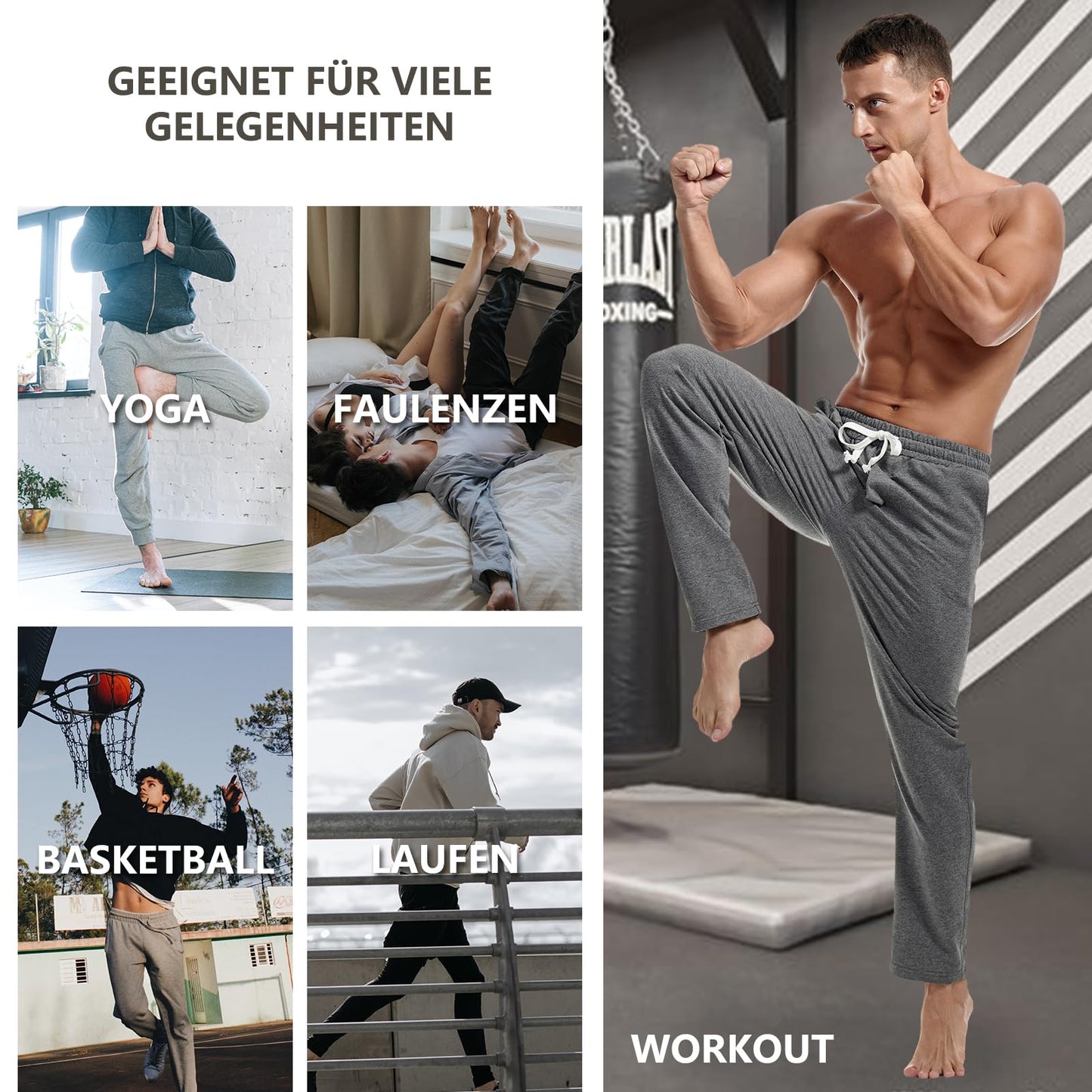 Men's Cotton Jogging Pants Sport Trousers