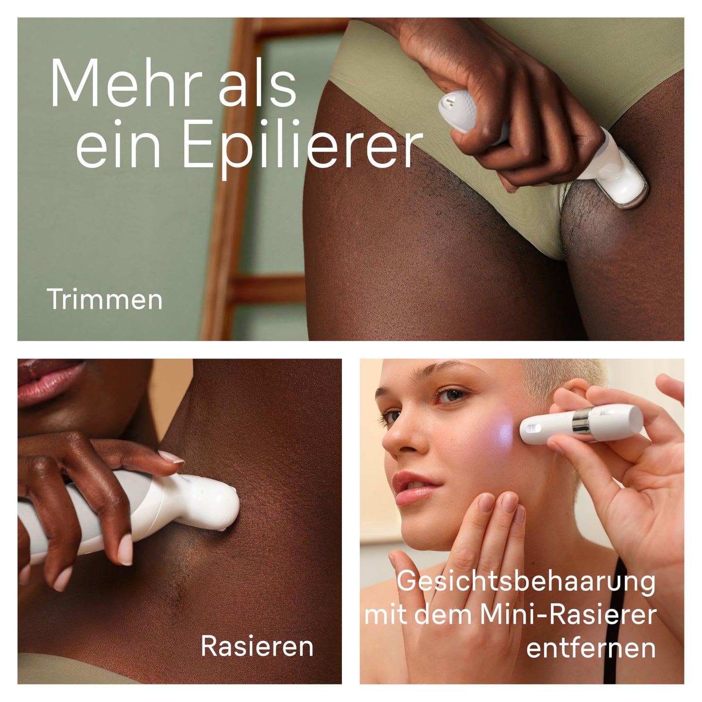 Braun Silk-épil 9 Beauty-Set, Epilierer Damen / Haarentferner, FaceSpa Gesichtshaarentferner, Aufsätze für Rasierer, Peeling, Reinigung Gesicht/Körper, Tasche, 9-995, weiß/flamingo