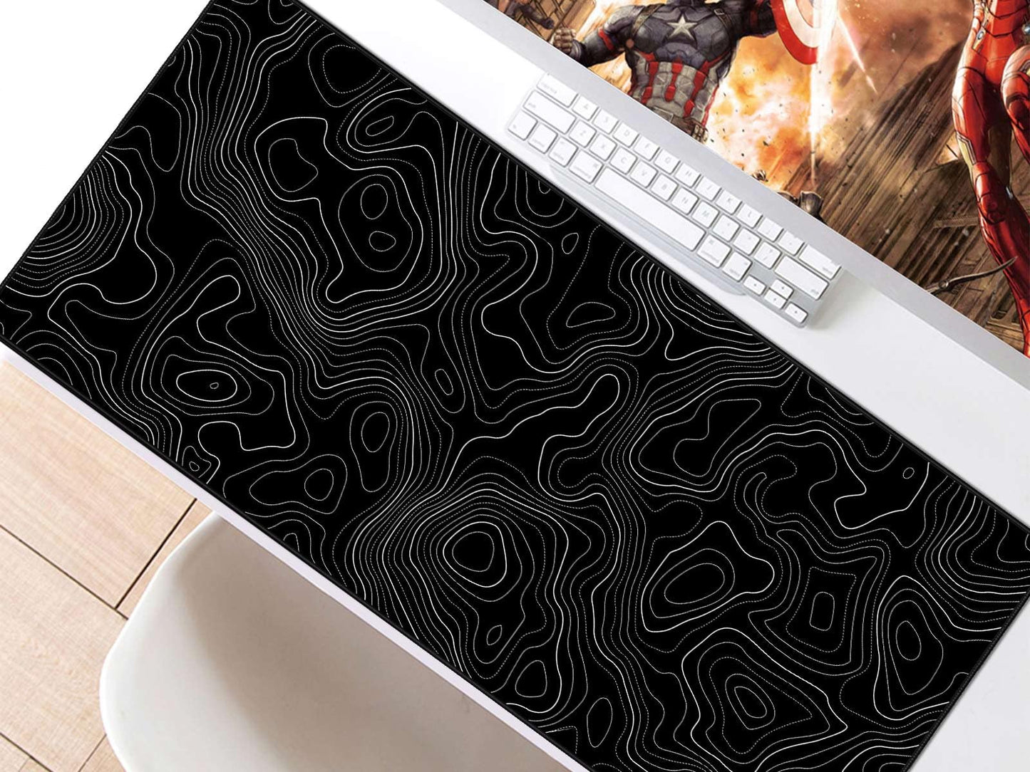 JIALONG Großes Mauspad mit Excel Tastaturkürzeln für Office, multifunktional, komfortabel Gaming Mousepad, Anti Rutsch Schreibtischunterlage für Büro und Zuhause 900x400mm