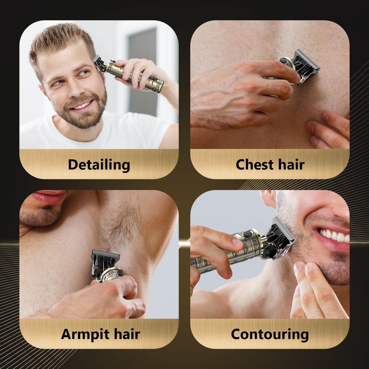 Haarschneidemaschine, Trimmer Barttrimmer Herren LED Anzeige Haartrimmer Herren Konturen Haartrimmer Konturen Haarschneidemaschine Profi Bartschneider Rasierer Haarschneider Hair Clipper