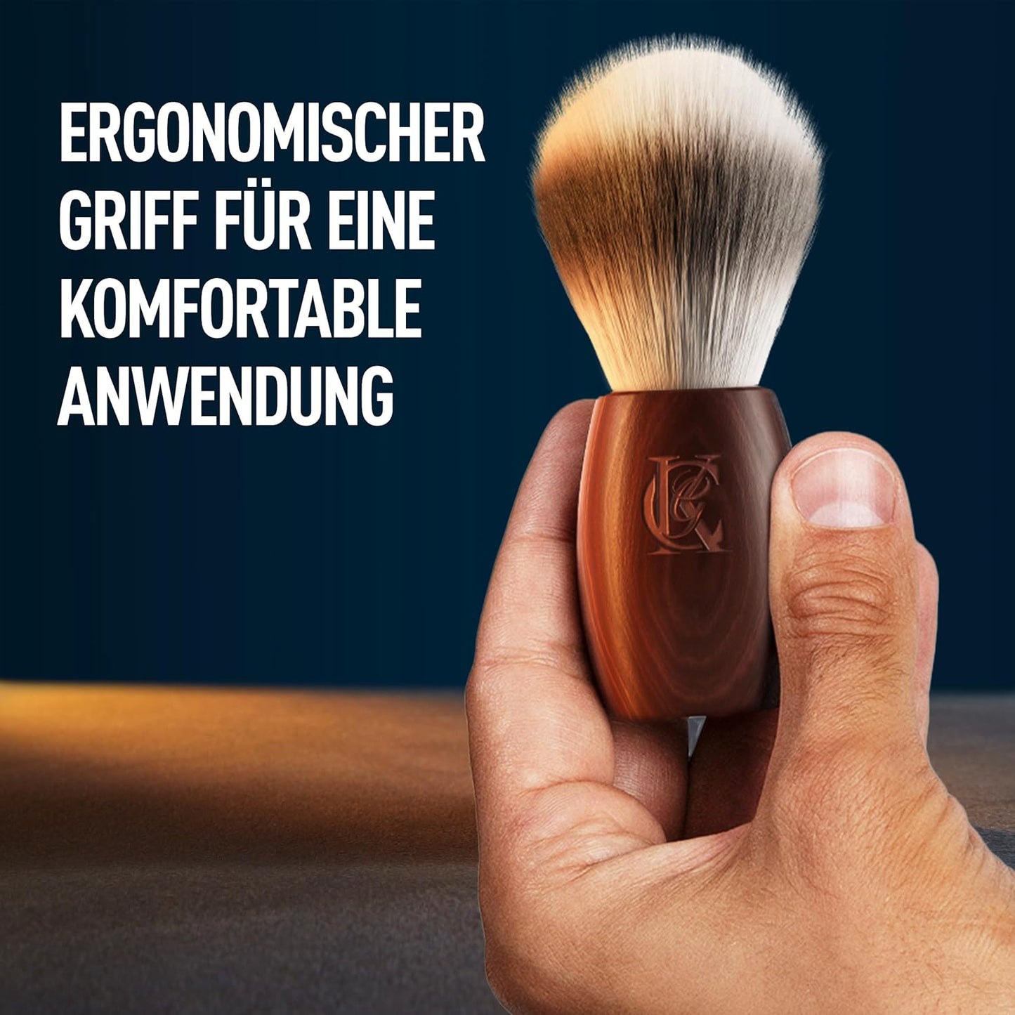 King C. Gillette Bartpflege Rasierpinsel Herren mit weichen Borsten und Holzgriff, Rasurerlebnis auf Barbier-Niveau, Geschenk für Männer