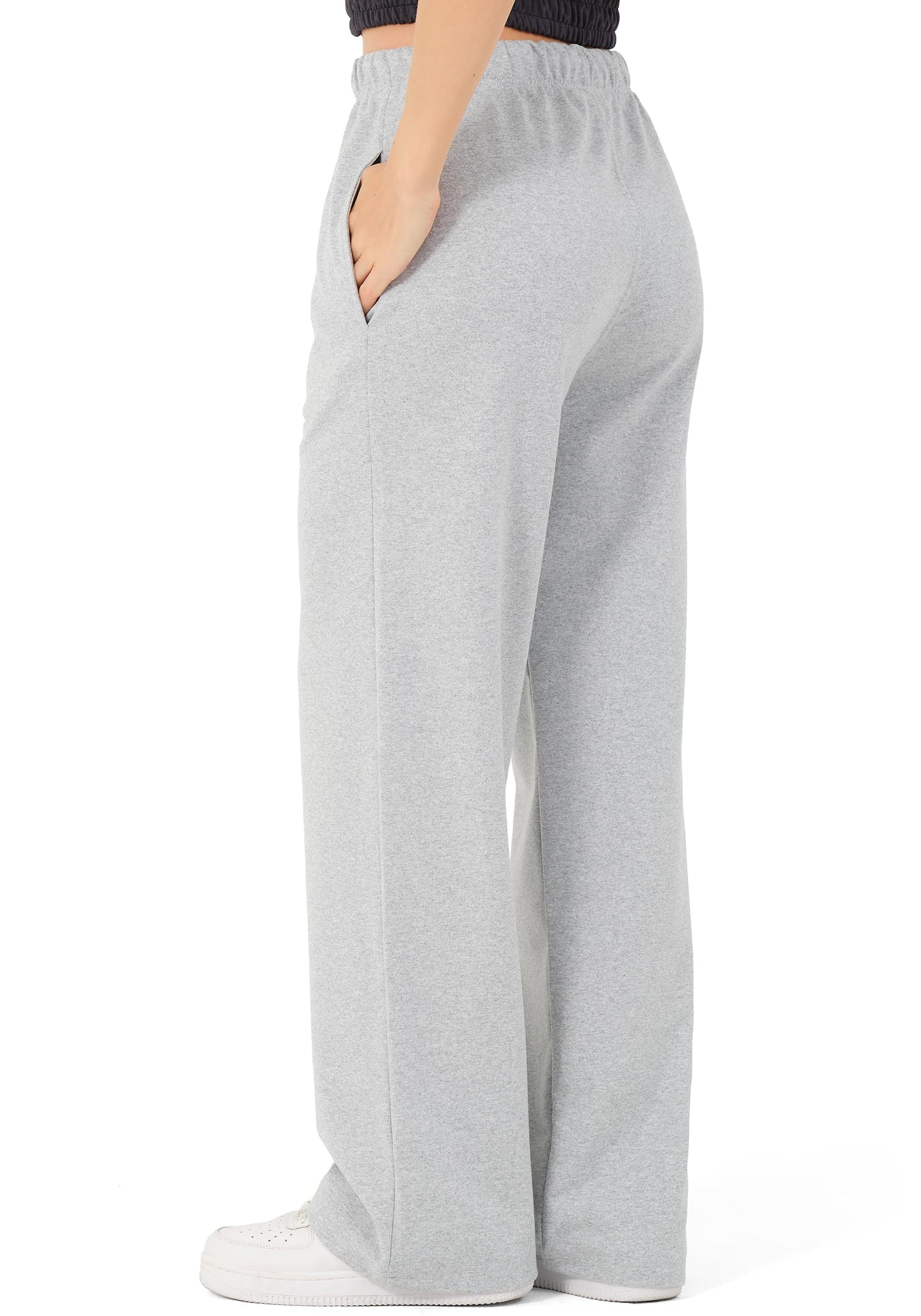 ROSS CAMP Women’s Jogging Pants – Wide Leg High Waist Cotton Sweatpants