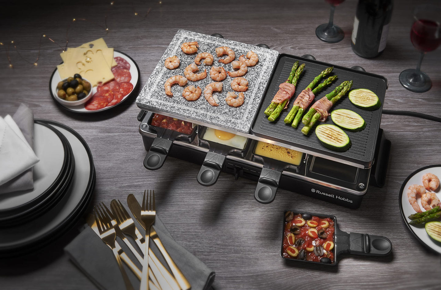 Russell Hobbs Fiesta Fondue 2L 6person(s) Fiesta, 6 person(s), 2 L, Black, Stainless steel, Round, Stainless steel, 1200 W