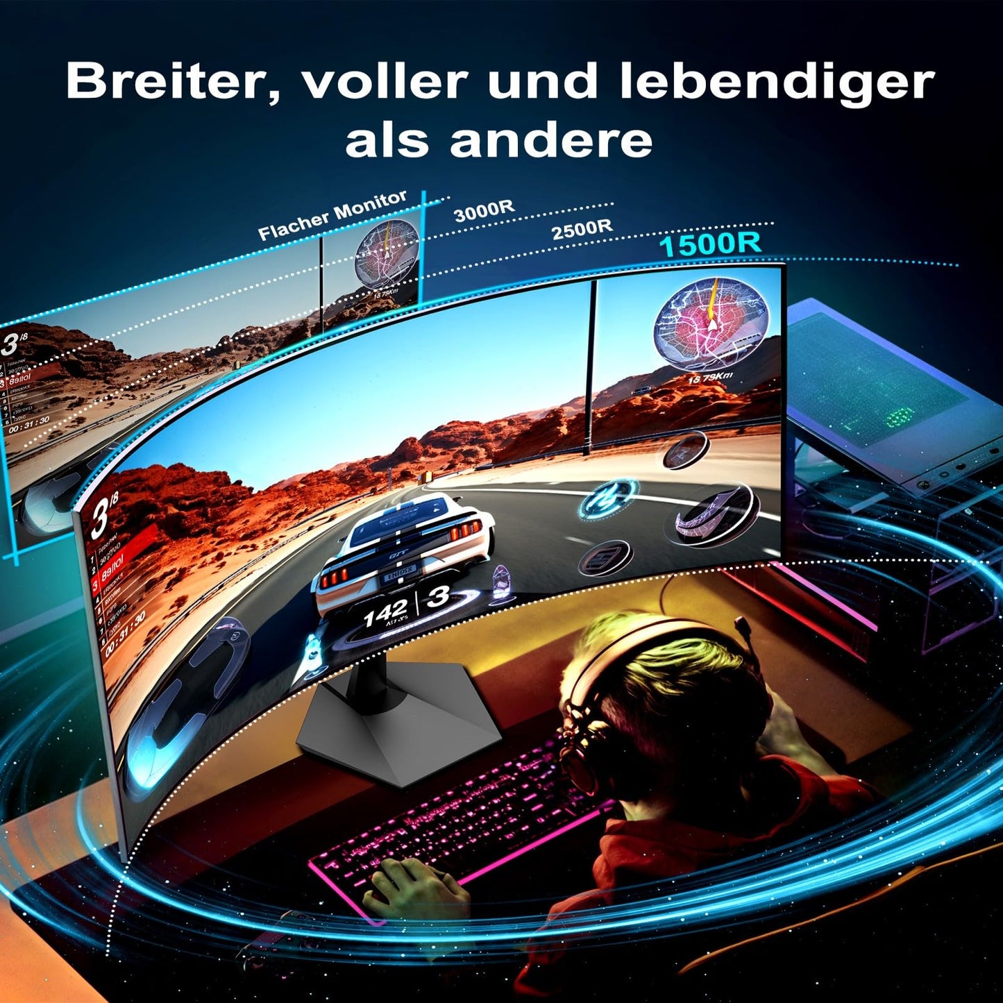 Minifire 24 Zoll USB-C Monitor mit Lautsprecher, 100Hz, IPS, FHD 1080P Adaptive Sync PC Bildschirm, HDMI USB-C Anschlüsse (MF24X3 HDMI-Kabel im Lieferumfang enthalten)
