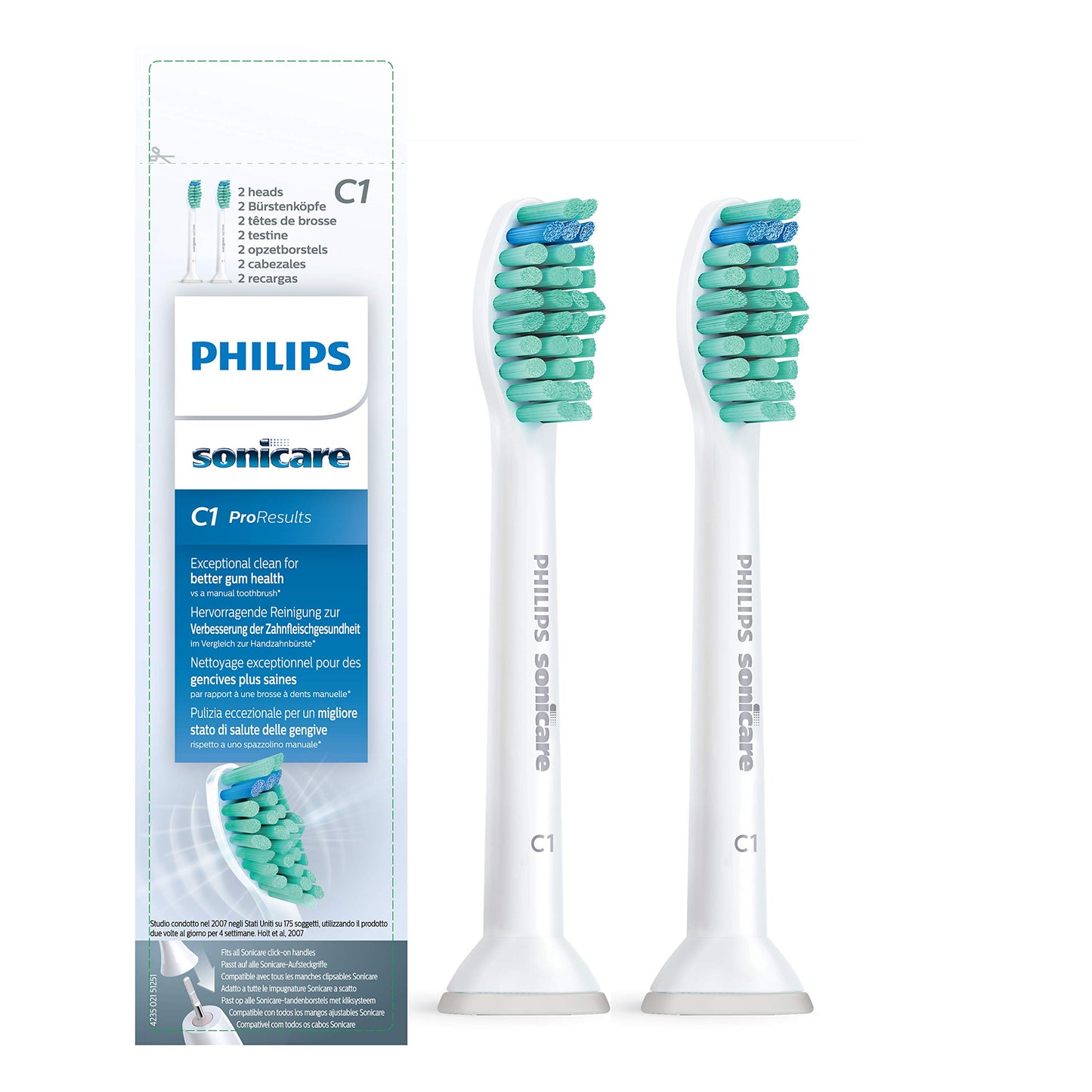 Philips Sonicare Original ProResults Standard Schallzahnbürstenköpfe - 8er-Pack in Weiß
