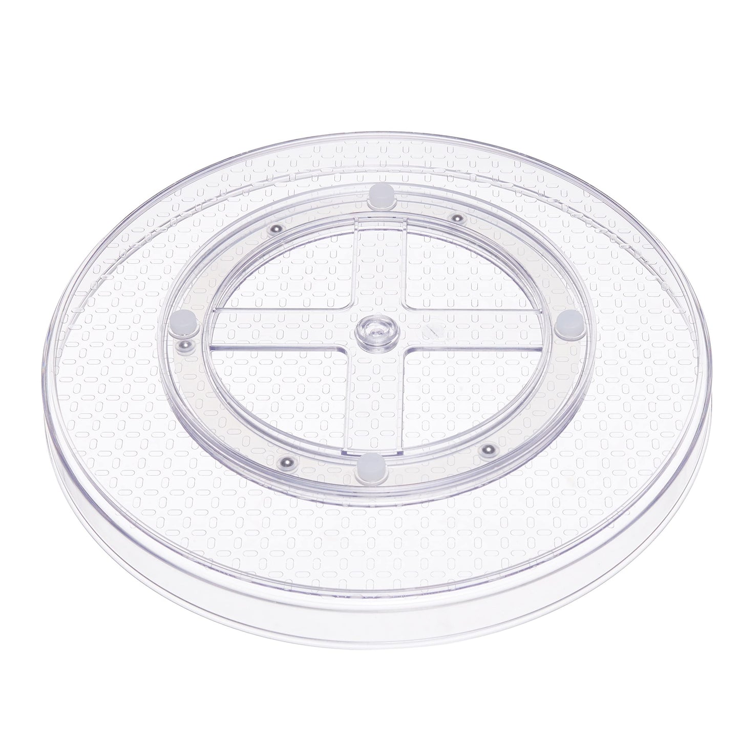 Drehregal Lazy Susan, 2 Ebenen, transparent, Organizer, 22,9 cm