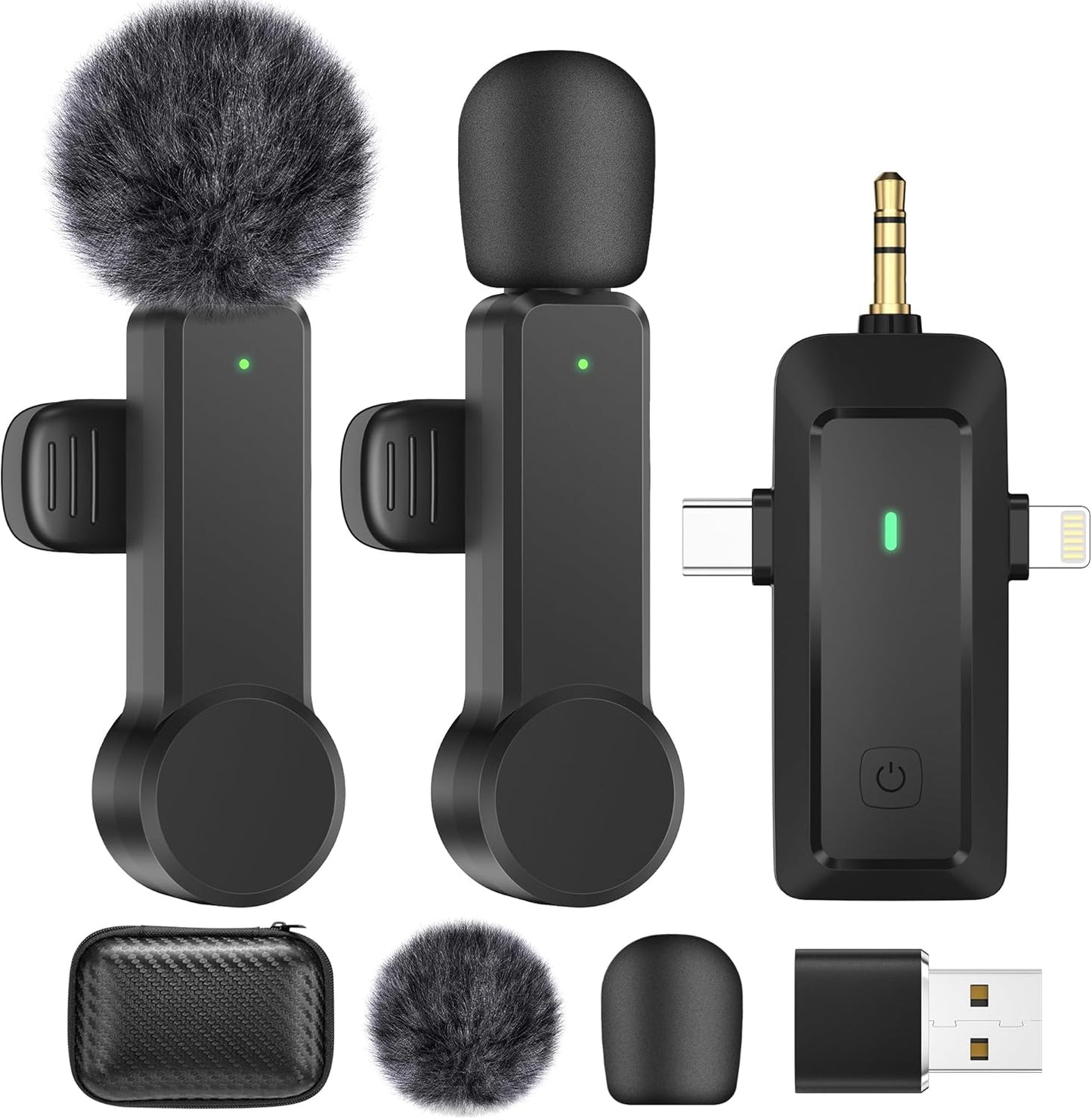 QINOJA Lavalier Mikrofon für iPhone Android Kamera – Mikrofon Handy für Videoaufzeichnung, Live-Streaming, YouTube, TikTok, Vlog, Interview