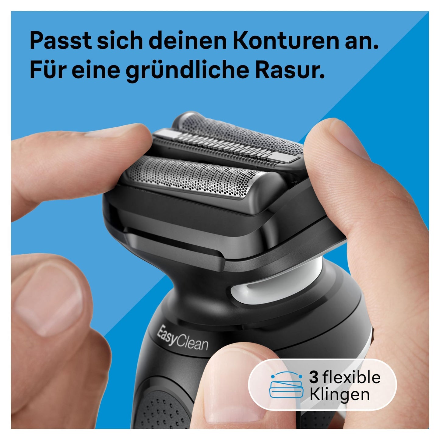 Braun Series 5 Elektrorasierer mit EasyClick Barttrimmer Aufsatz, Rasierer Herren Elektrisch Ladestation, EasyClean, Wet & Dry, rasierapparat, trockenrasierer, Made in Germany, 51-M4500cs, mintgrün