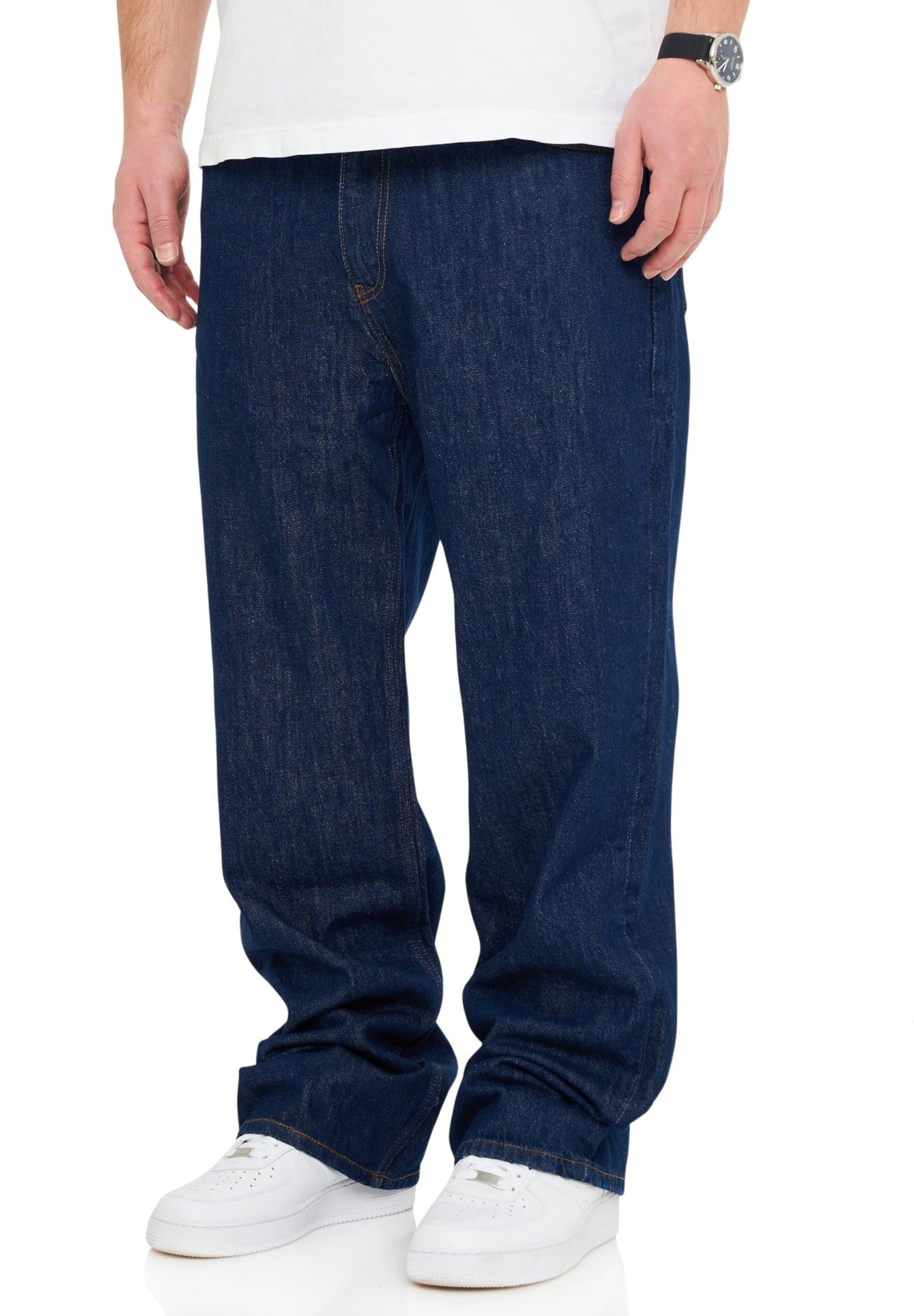 BEHYPE Men’s Loose-Fit Jeans – 100% Cotton Denim Baggy Pants