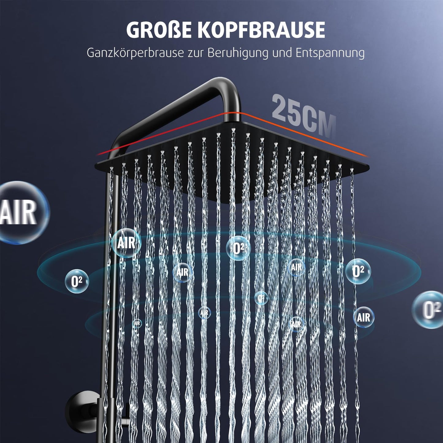 Rainsworth Thermostatic Shower System Round Rain Shower Set