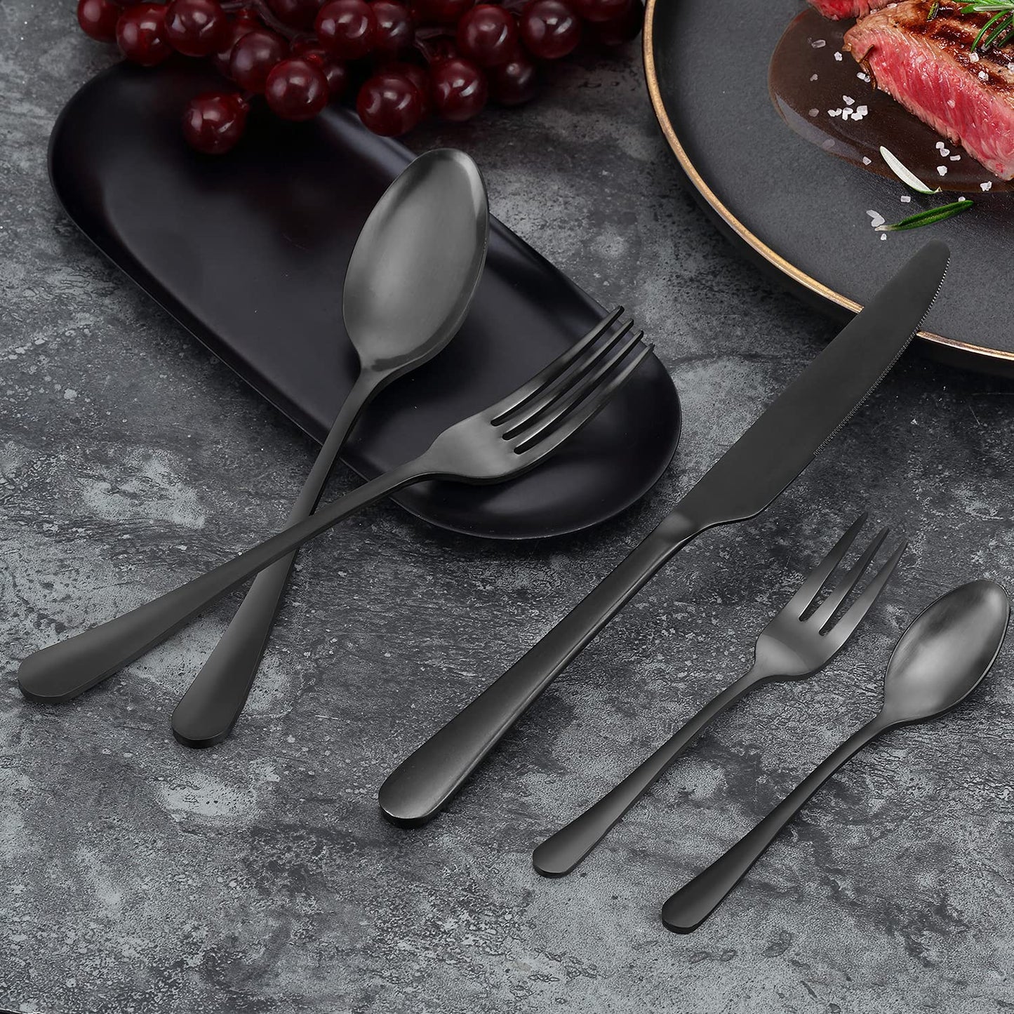 BEWOS Besteck Set für 6 Personen, 30 teilig Essbesteck Set inkl. Messer, Gabel, Löffel, Besteck Edelstahl Spiegelpoliert, Spülmaschinenfest