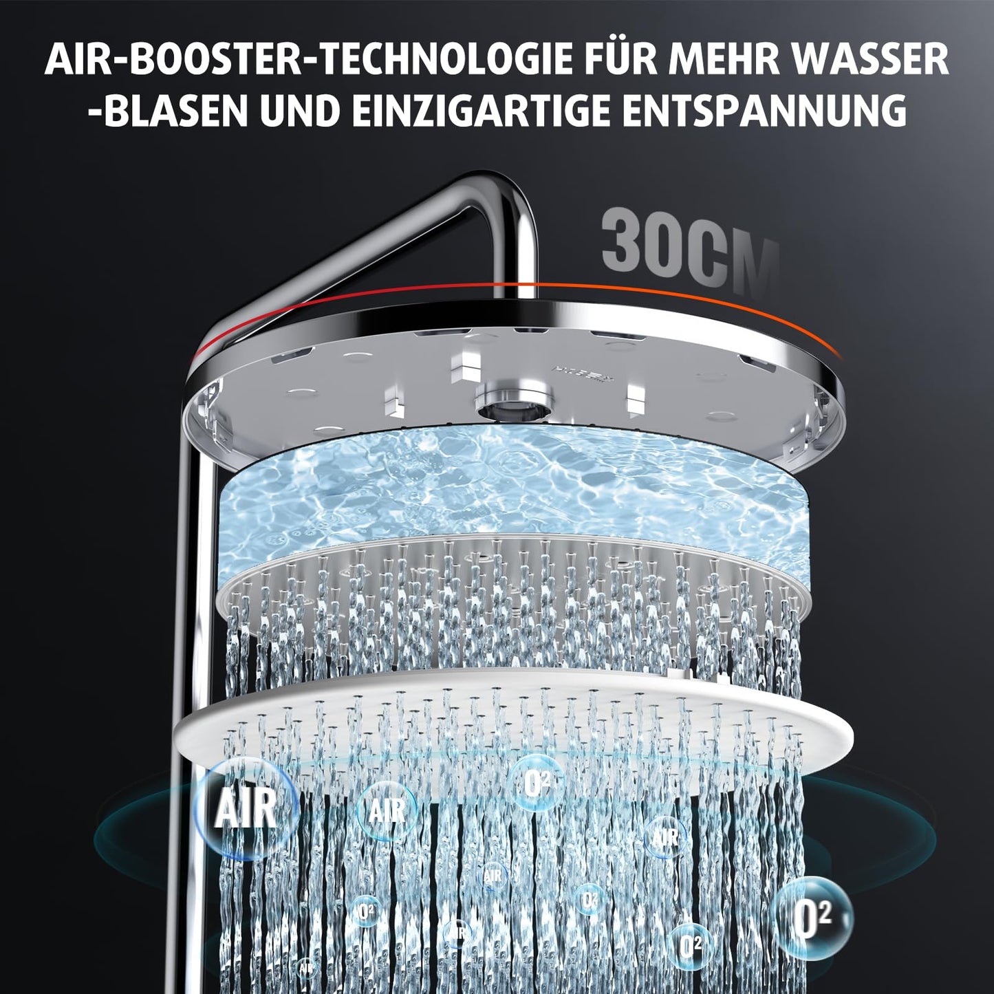 Rainsworth Thermostatic Shower System Round Rain Shower Set