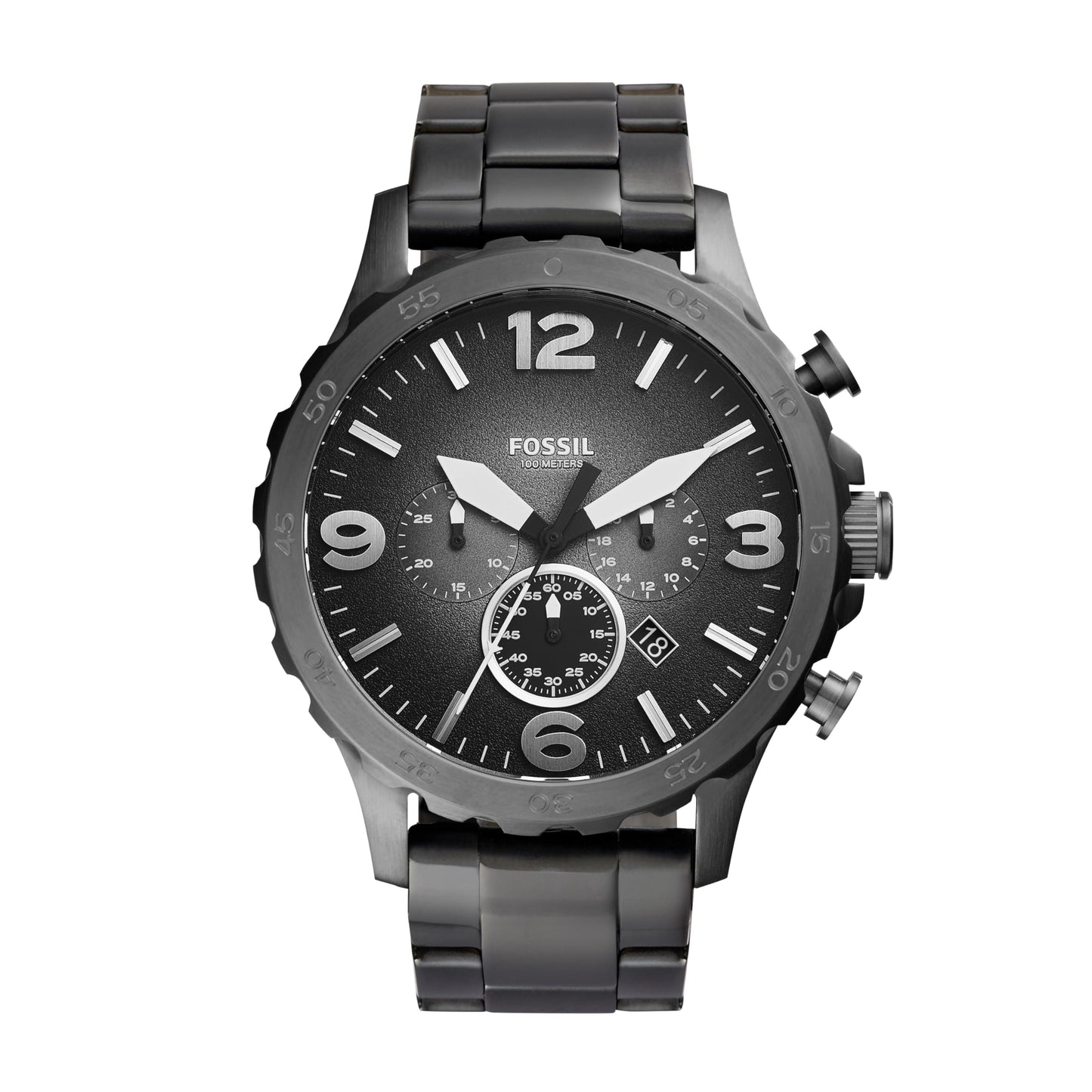 Fossil Nate Uhr Für Herren, Quarzwerk Chronograph Mit Edelstahl- Oder Lederarmband