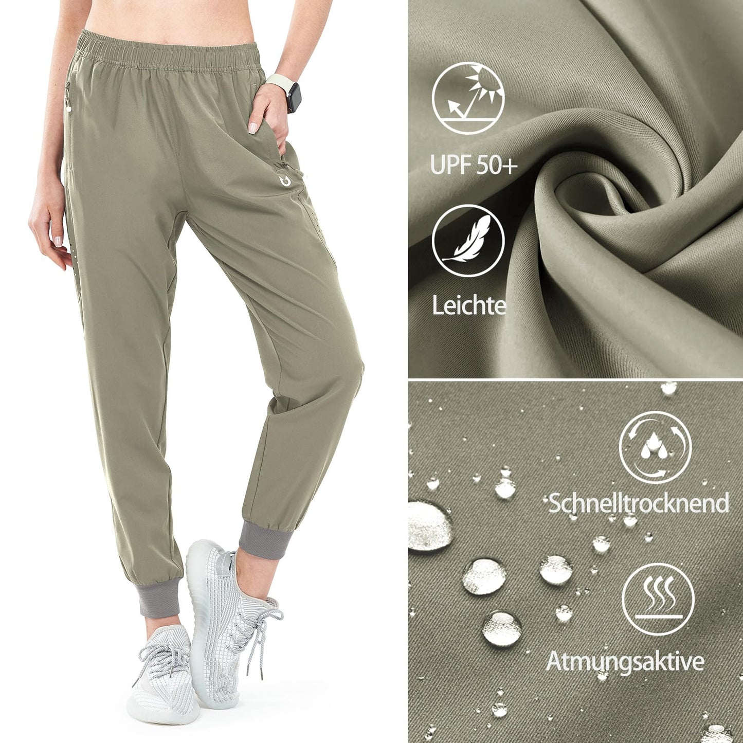 NORTHYARD Women's Lightweight Quick-Dry Training Pants