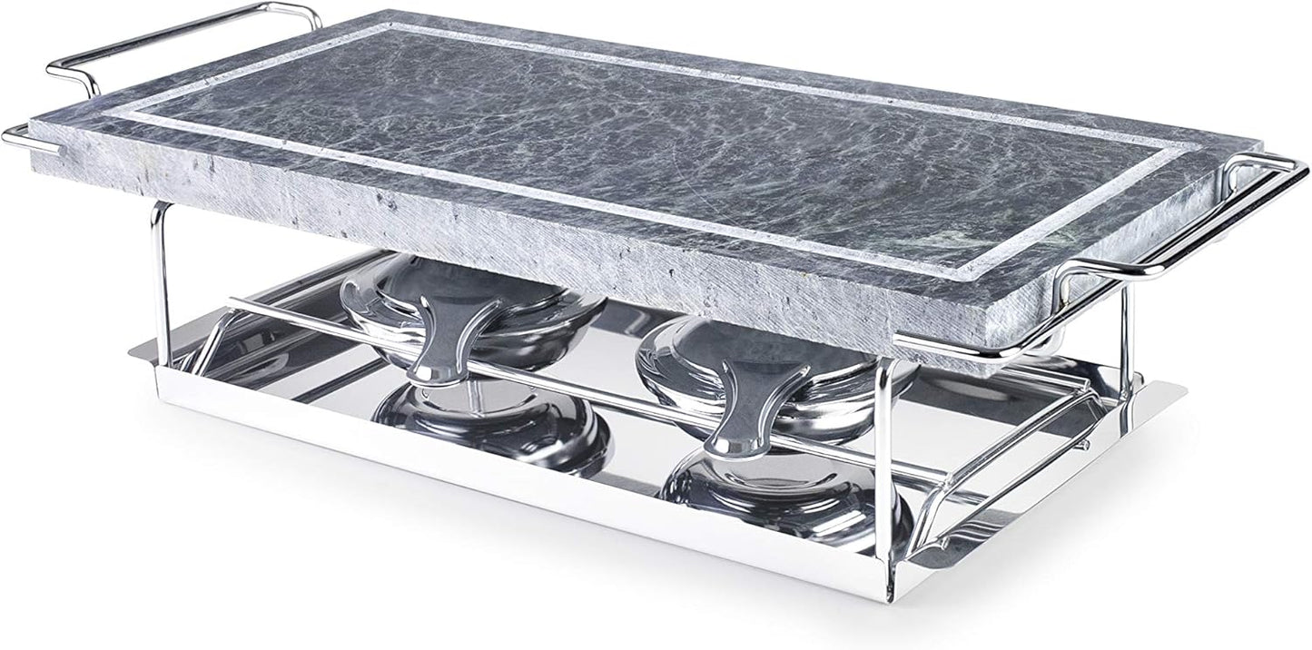 IBILI Grill Piedra 37X18 cm, Stainless Steel, Black