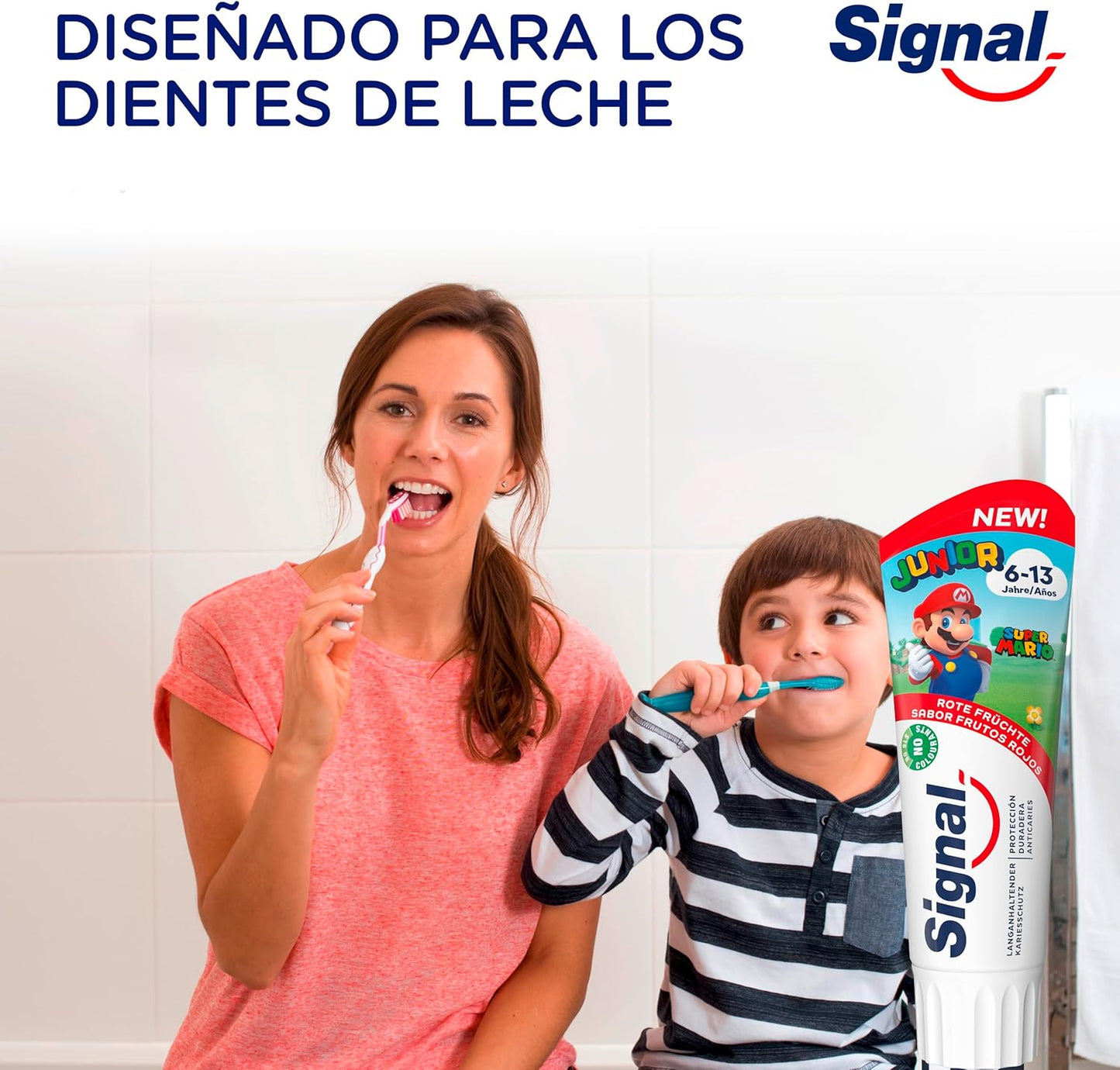Signal Junior Zahnpasta, 6-13 Jahre, rote Früchte, für Milchzähne und Dauerwelle, 75 ml, 1 Stück